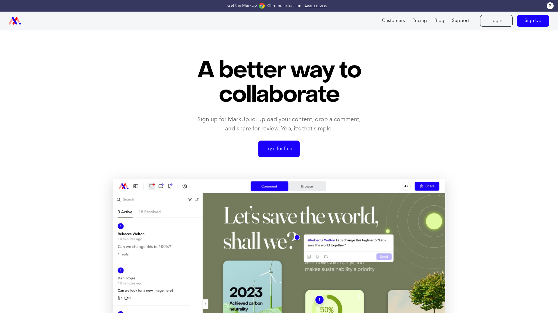 MarkUp.io visual commenting and collaboration platform