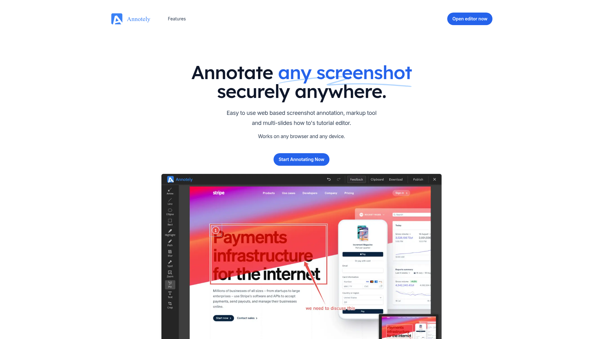 Annotely web-based image annotation tool