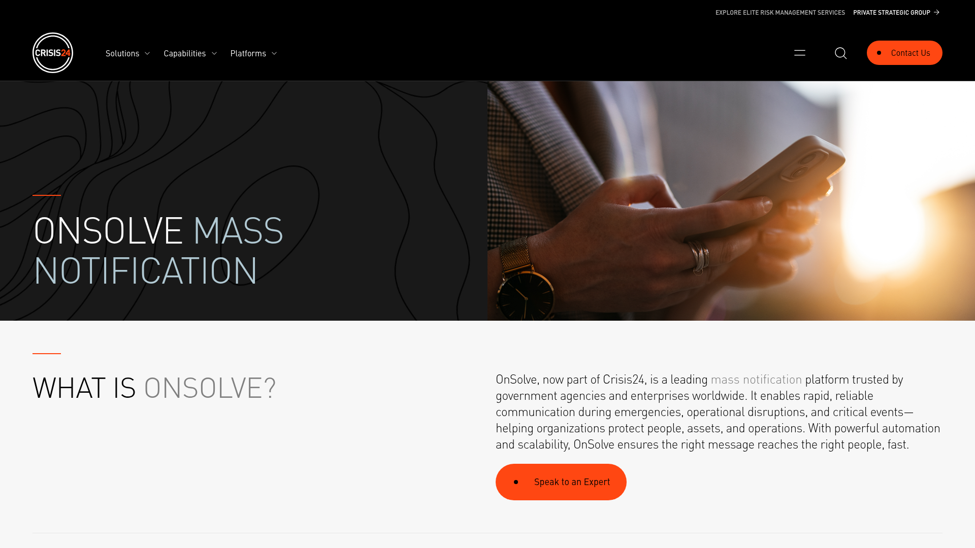 OnSolve One Call Now mass messaging interface.