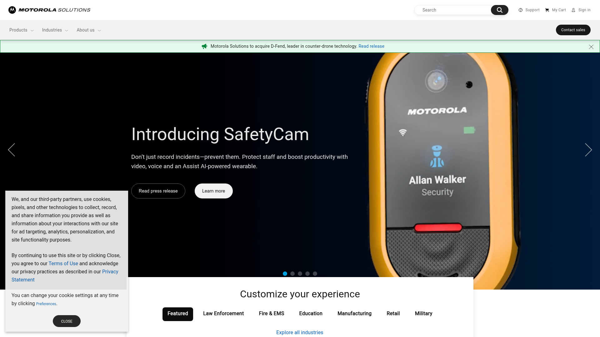 Rave Alert mass notification system from Motorola Solutions.