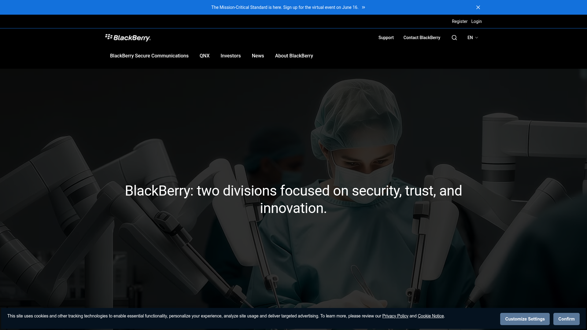 BlackBerry AtHoc crisis communication platform.