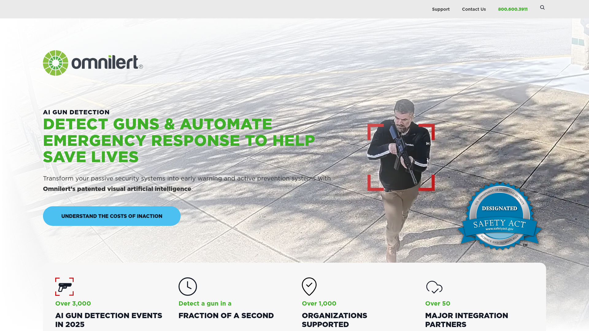 Omnilert emergency communications and AI gun detection platform.