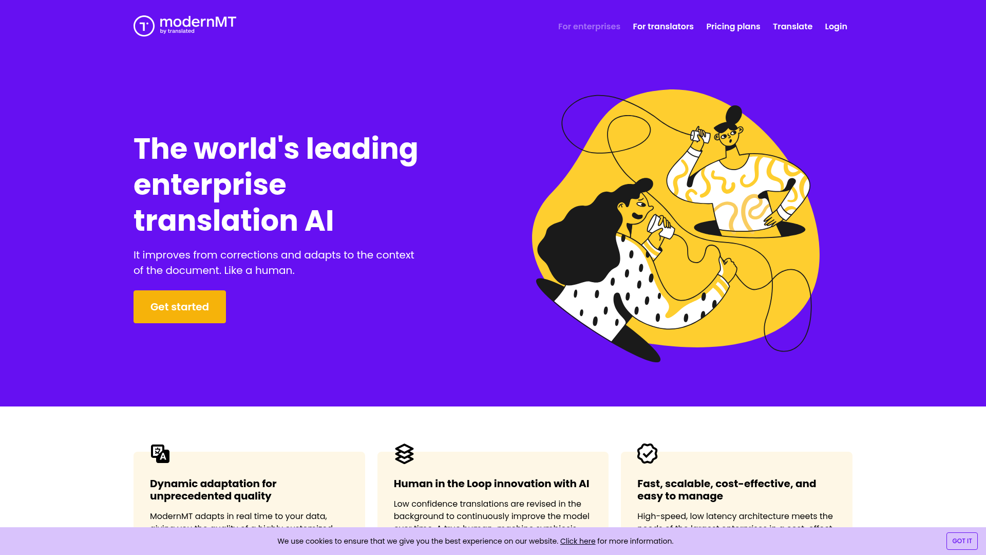 ModernMT adaptive machine translation software interface