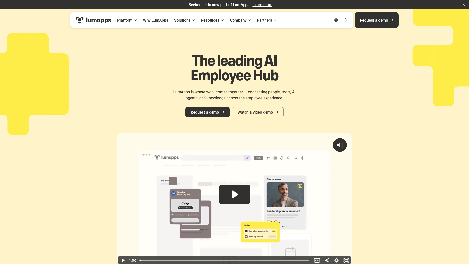 LumApps enterprise AI employee hub platform