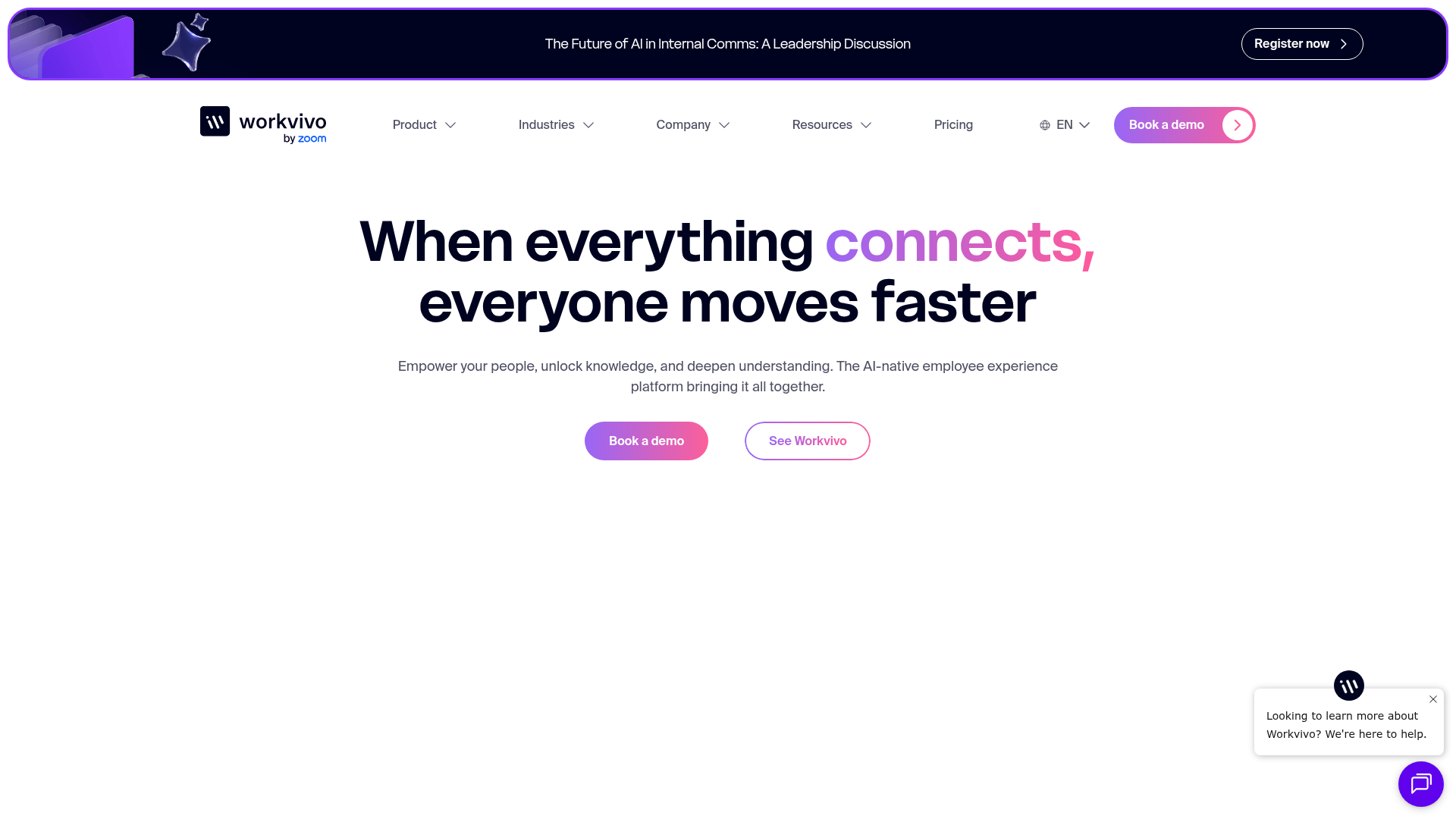Workvivo social employee experience and engagement platform