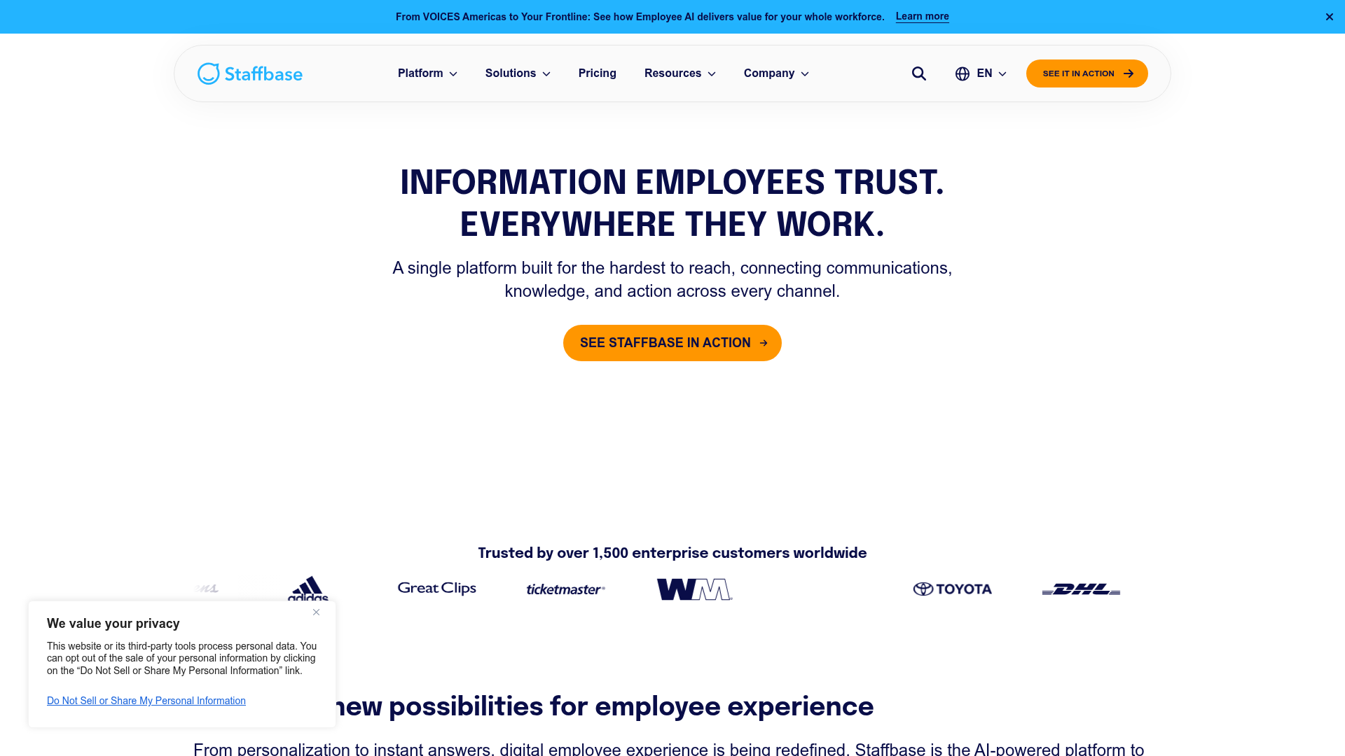Staffbase employee communications and intranet platform