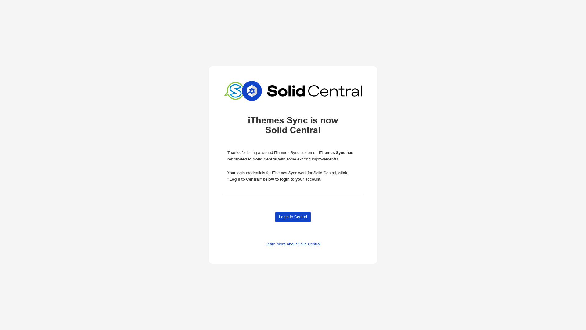 Solid Central WordPress multi-site management dashboard