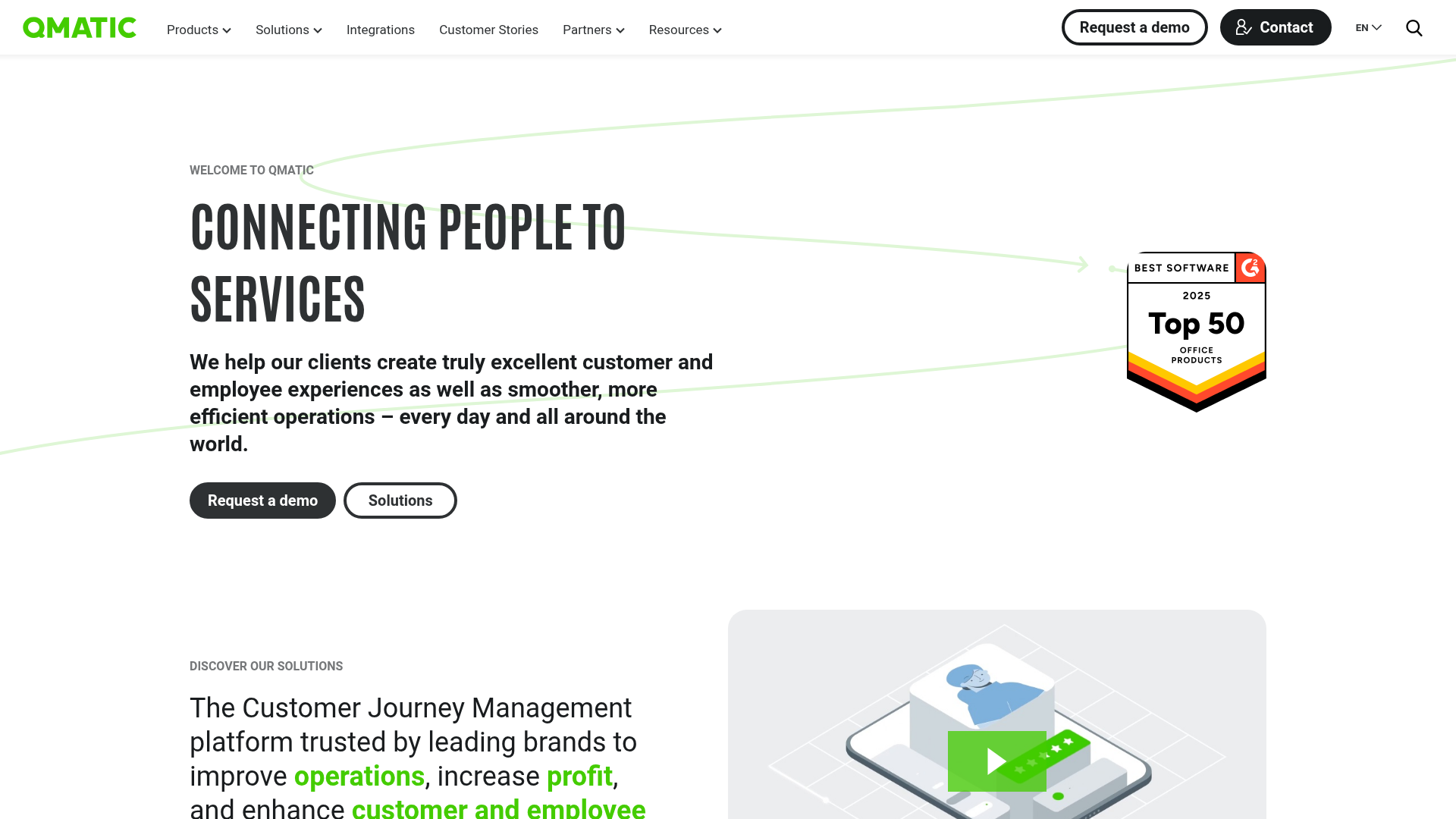 Qmatic enterprise customer journey and queue management platform