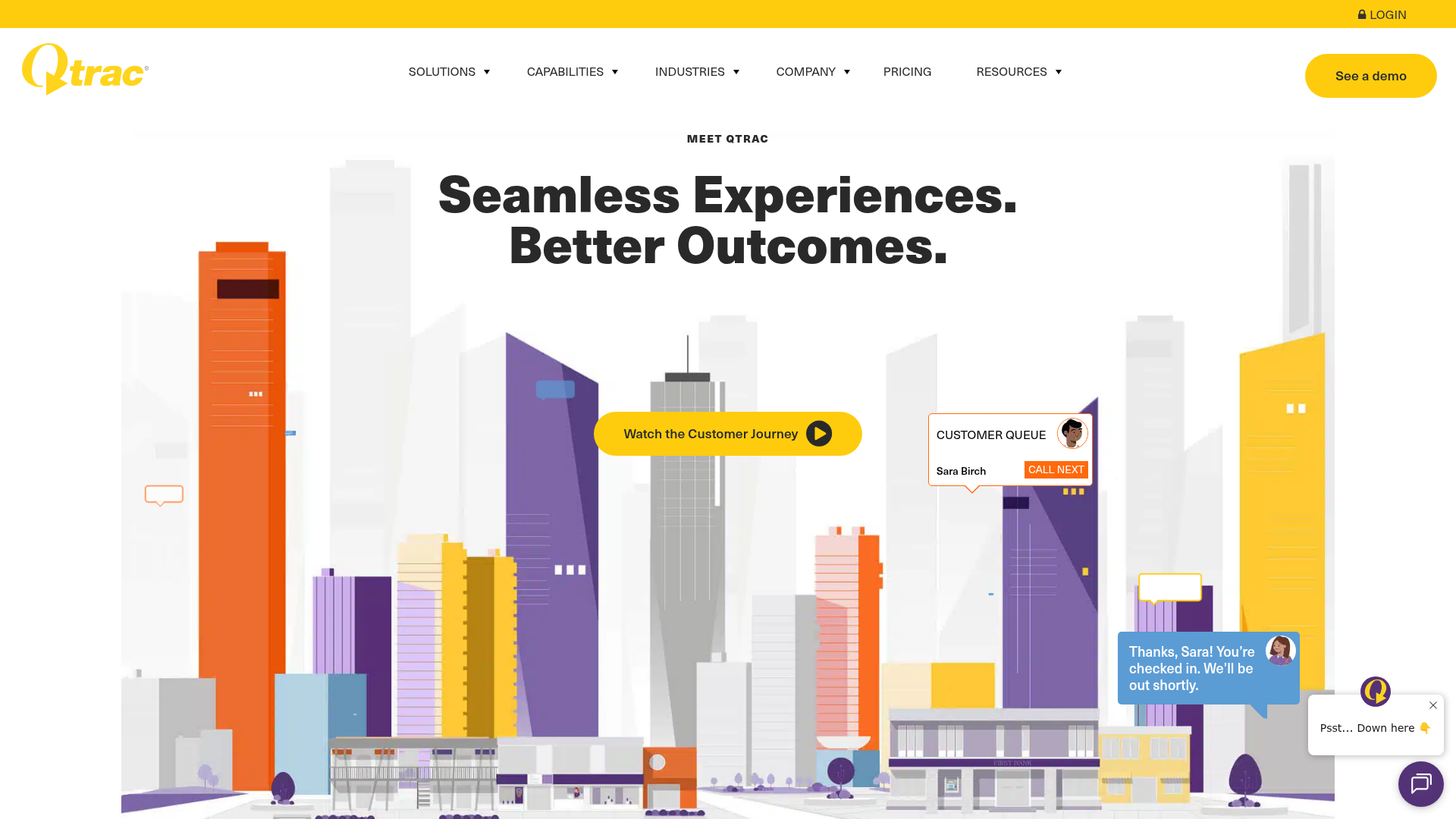 Qtrac virtual queuing and appointment scheduling platform dashboard