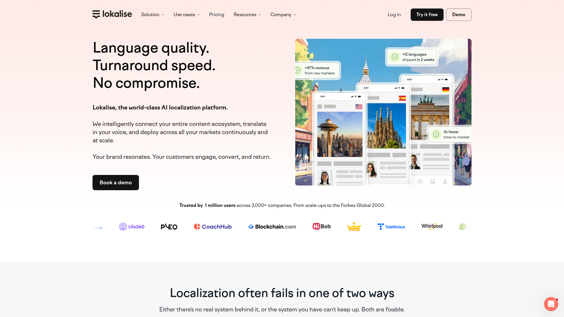Lokalise translation management platform interface