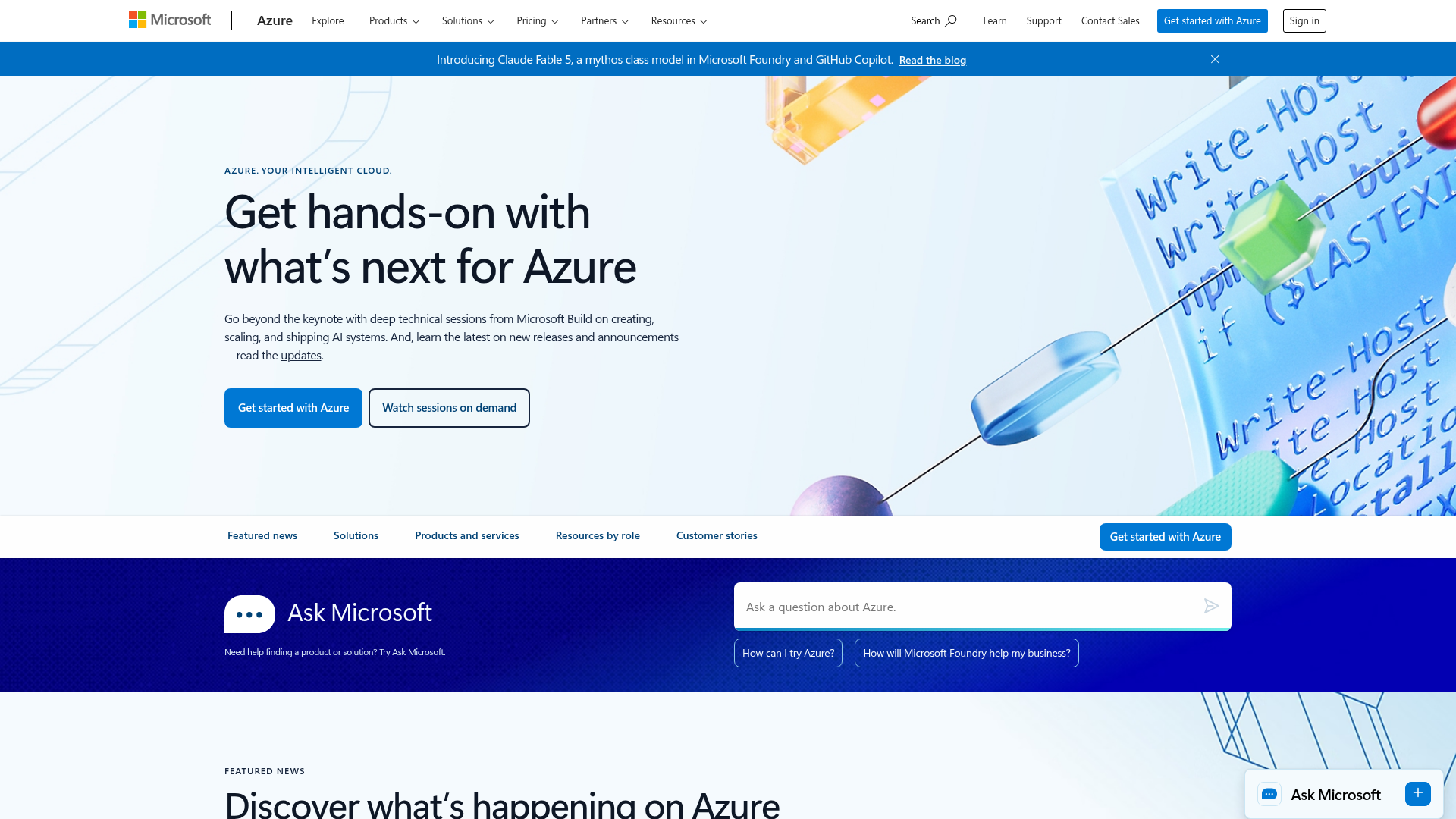 Microsoft Azure AI Content Safety service page