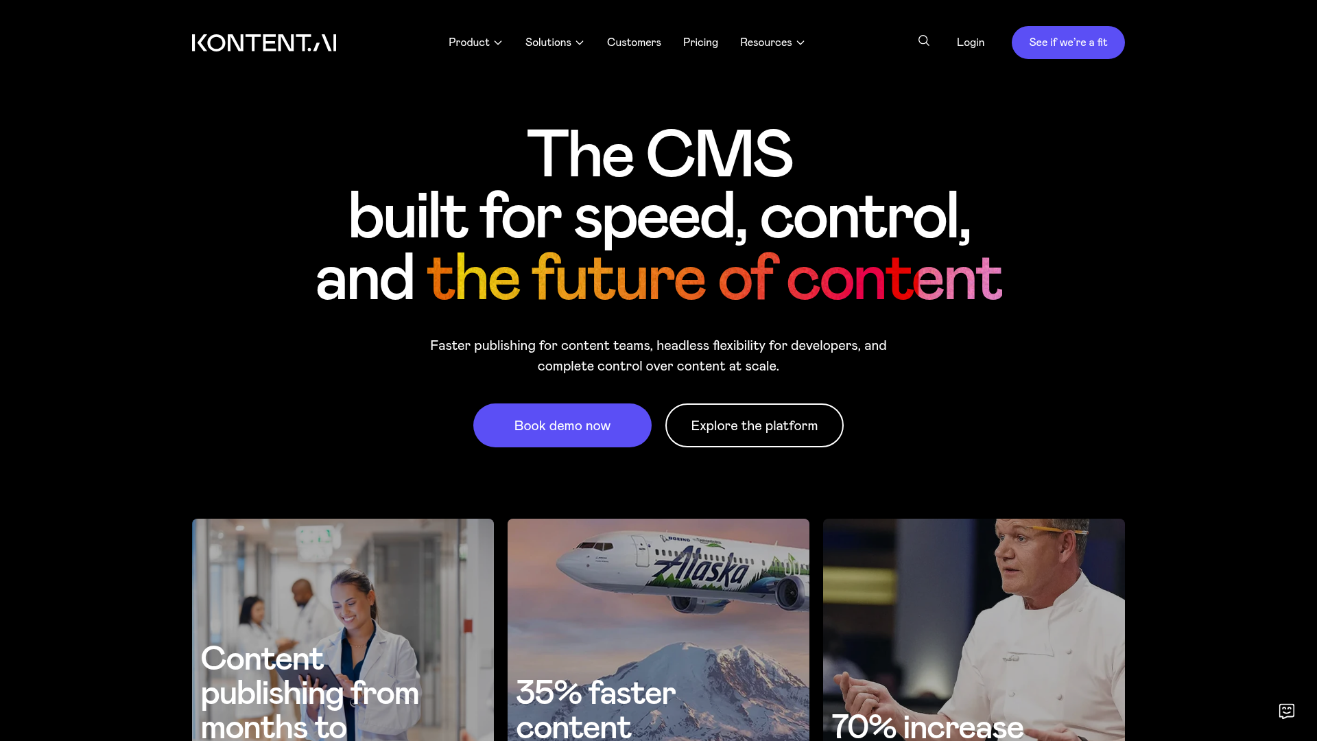 Kontent.ai enterprise content operations homepage