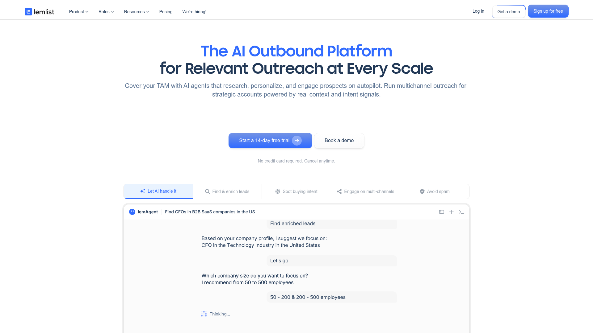 lemlist multichannel outbound platform showing personalized email and LinkedIn steps