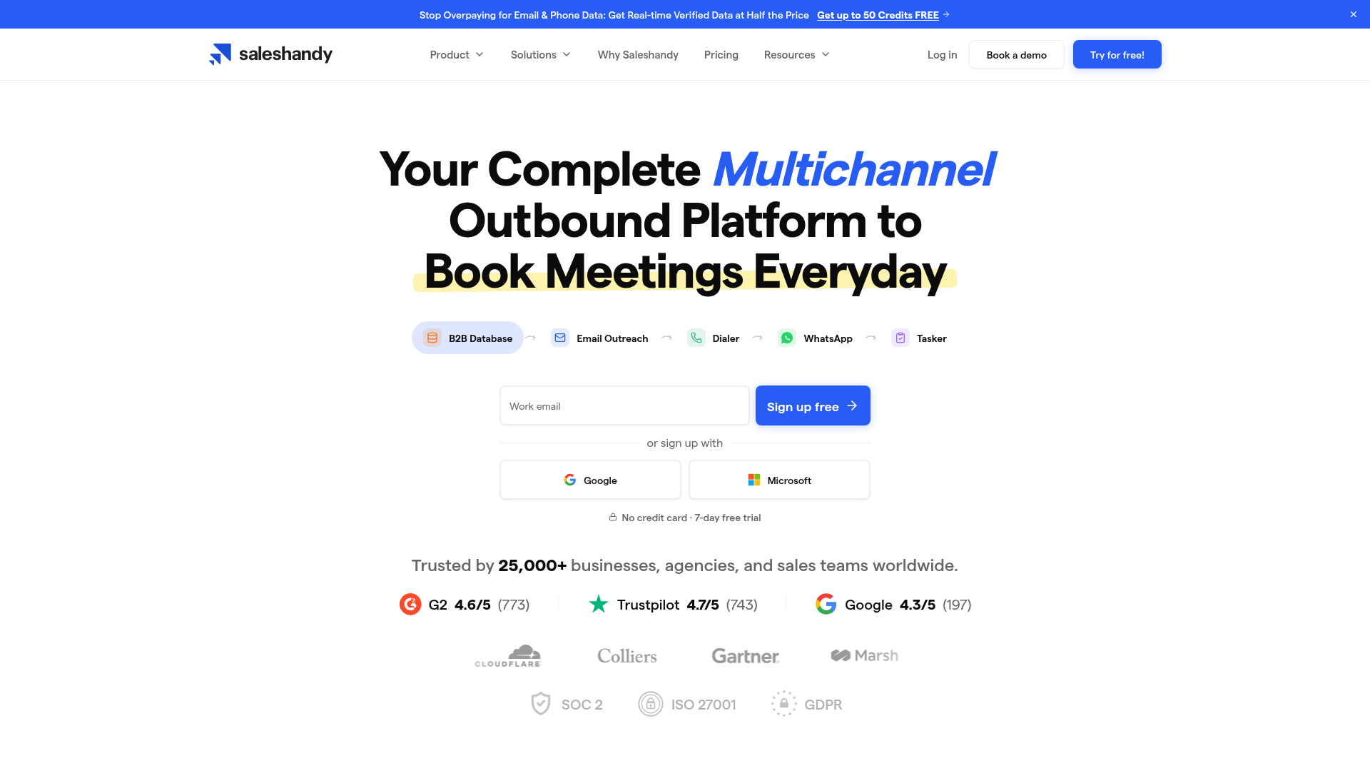 Saleshandy outbound and cold email platform