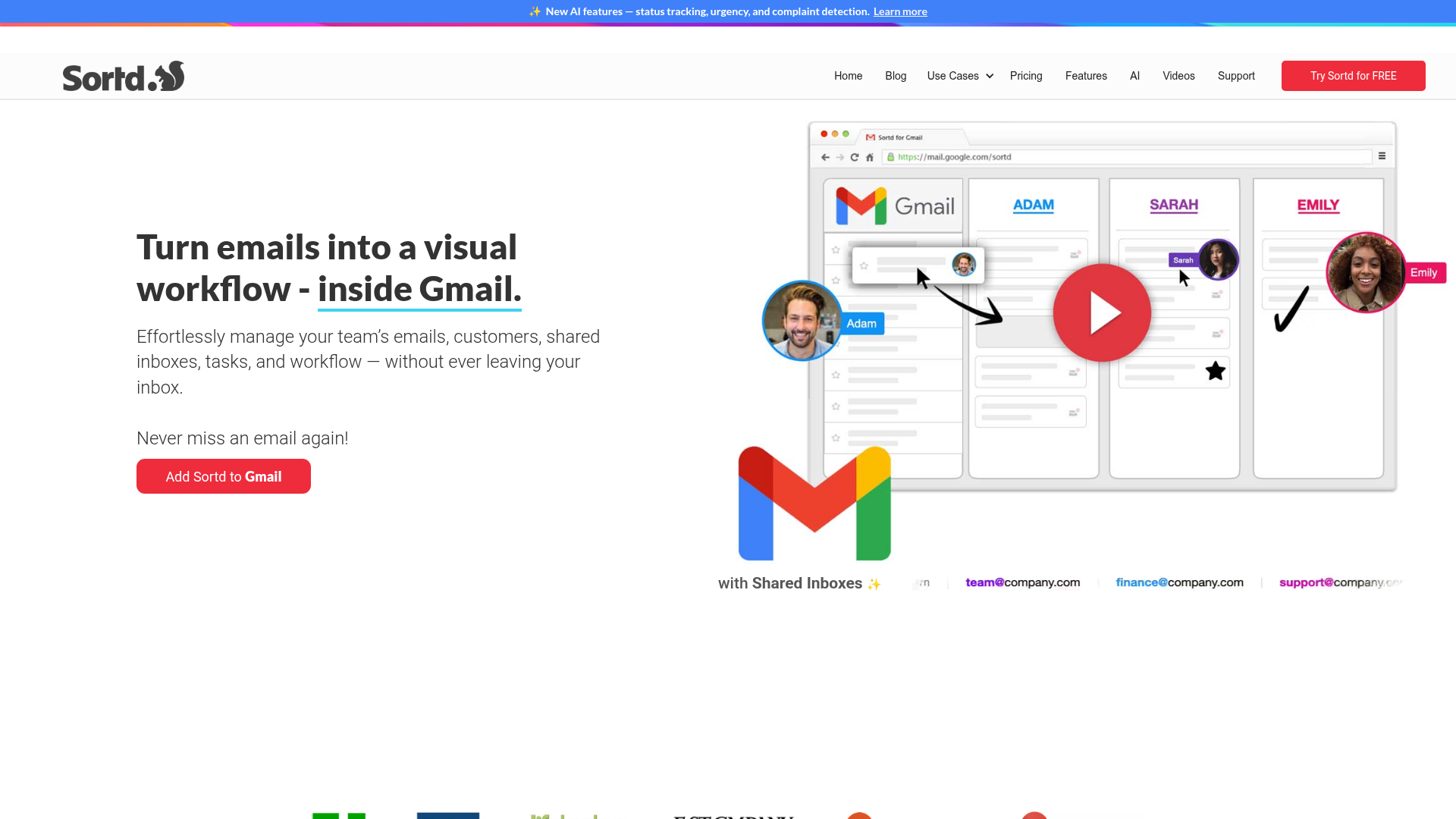 Sortd Gmail kanban interface