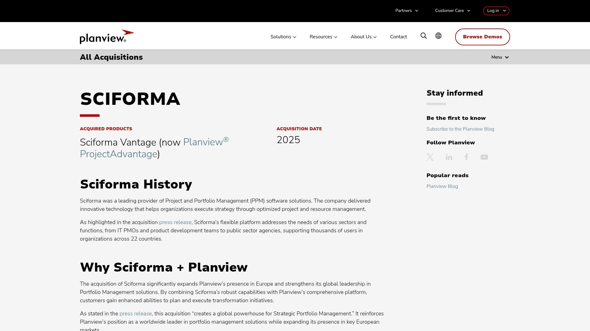 Sciforma project portfolio management for PMOs.