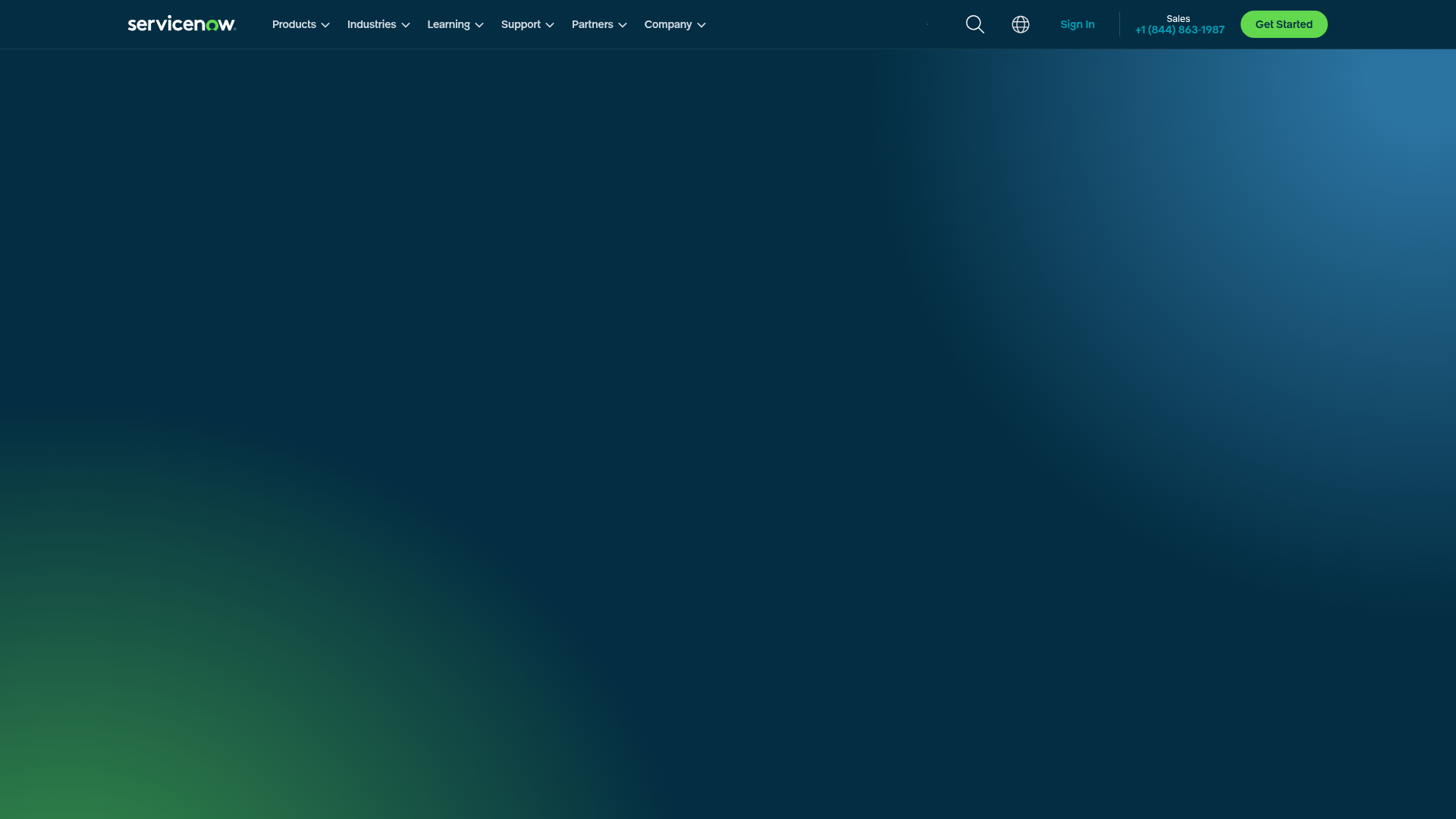 ServiceNow IT Asset Management product page showing IT asset lifecycle management capabilities