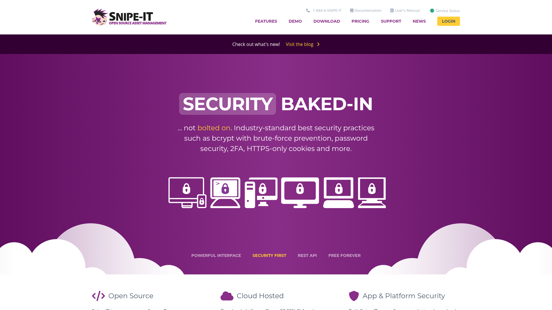 Snipe-IT open source IT asset management software pricing page
