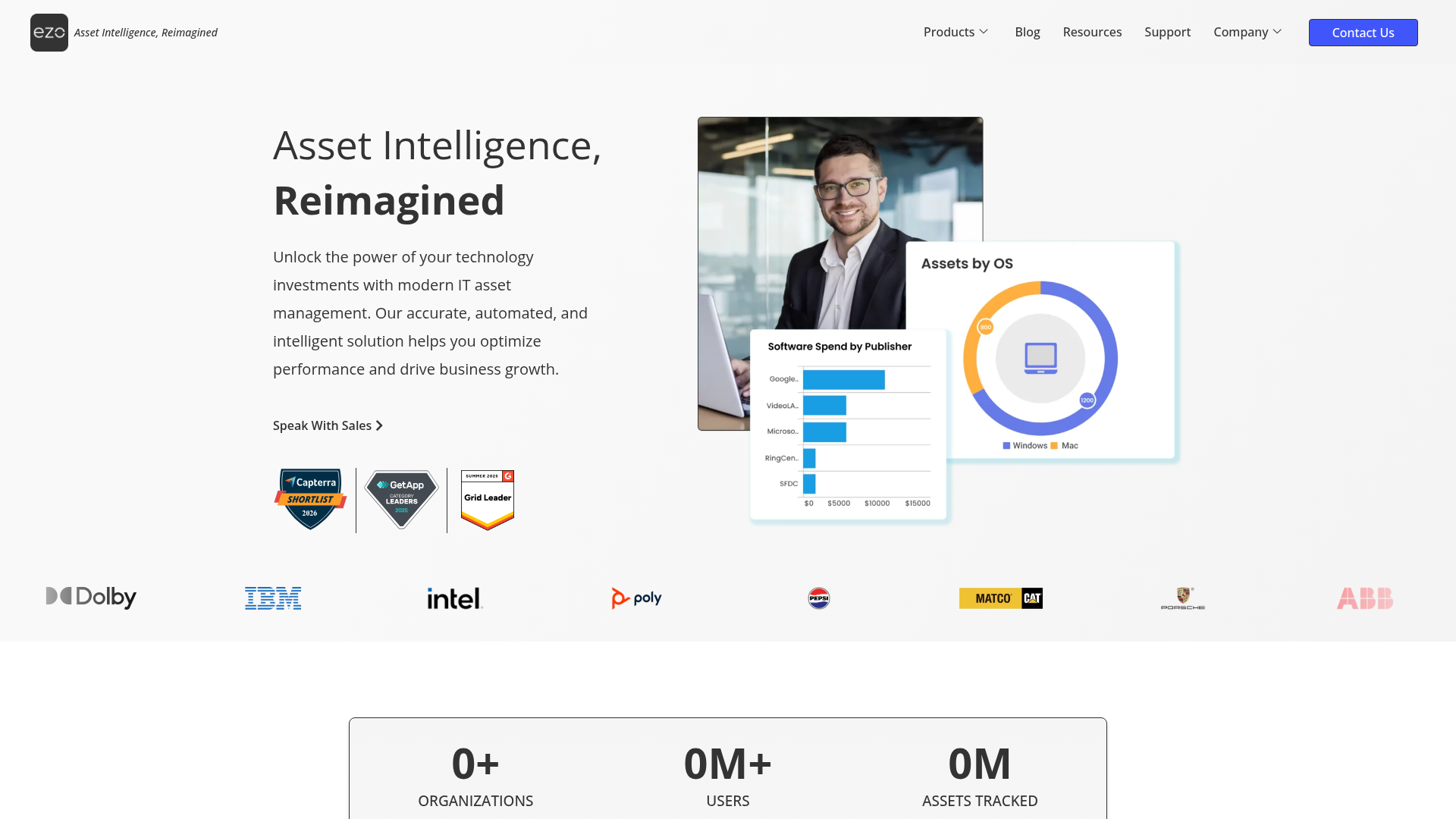 EZO AssetSonar IT asset management and service platform pricing page