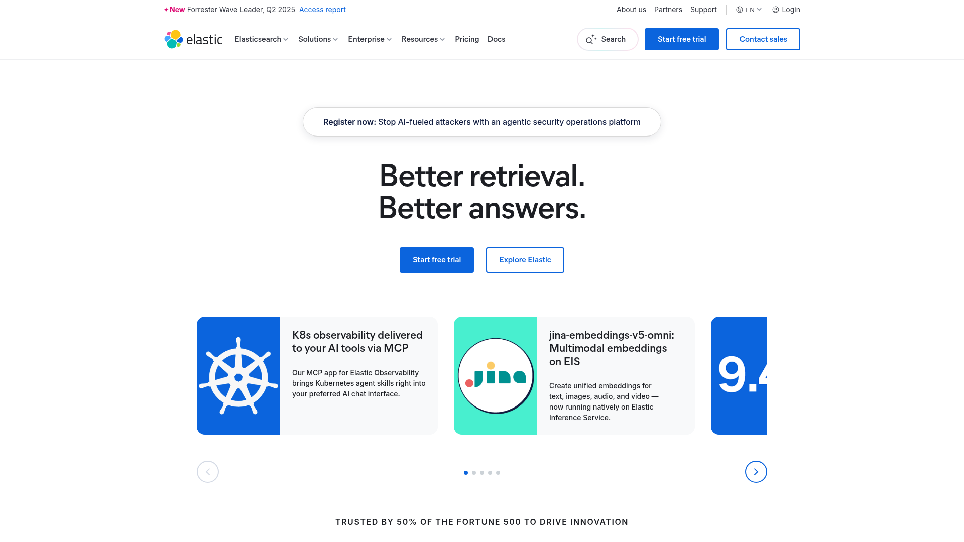 Elastic Observability full-stack dashboard