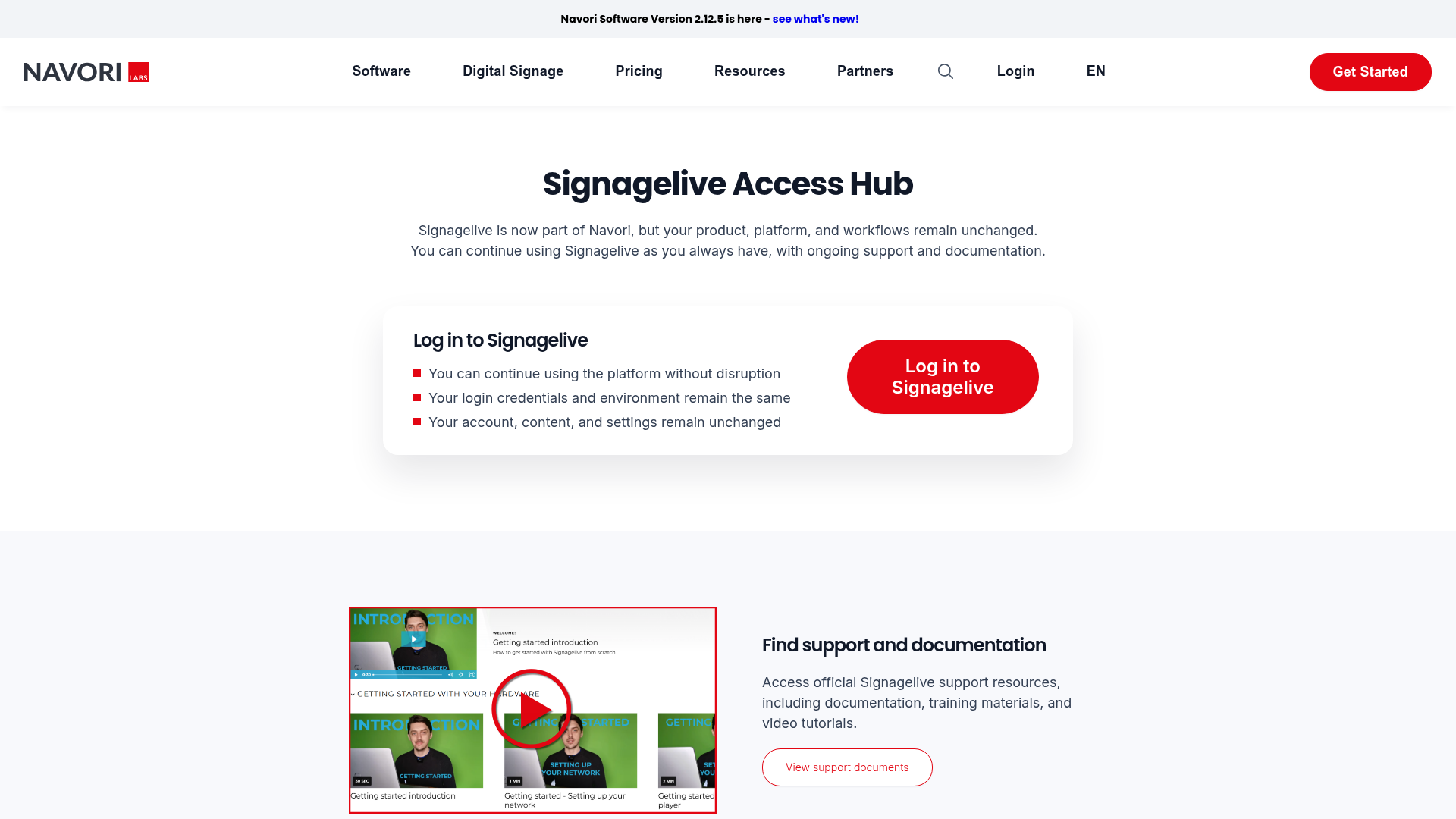 Signagelive digital signage software homepage
