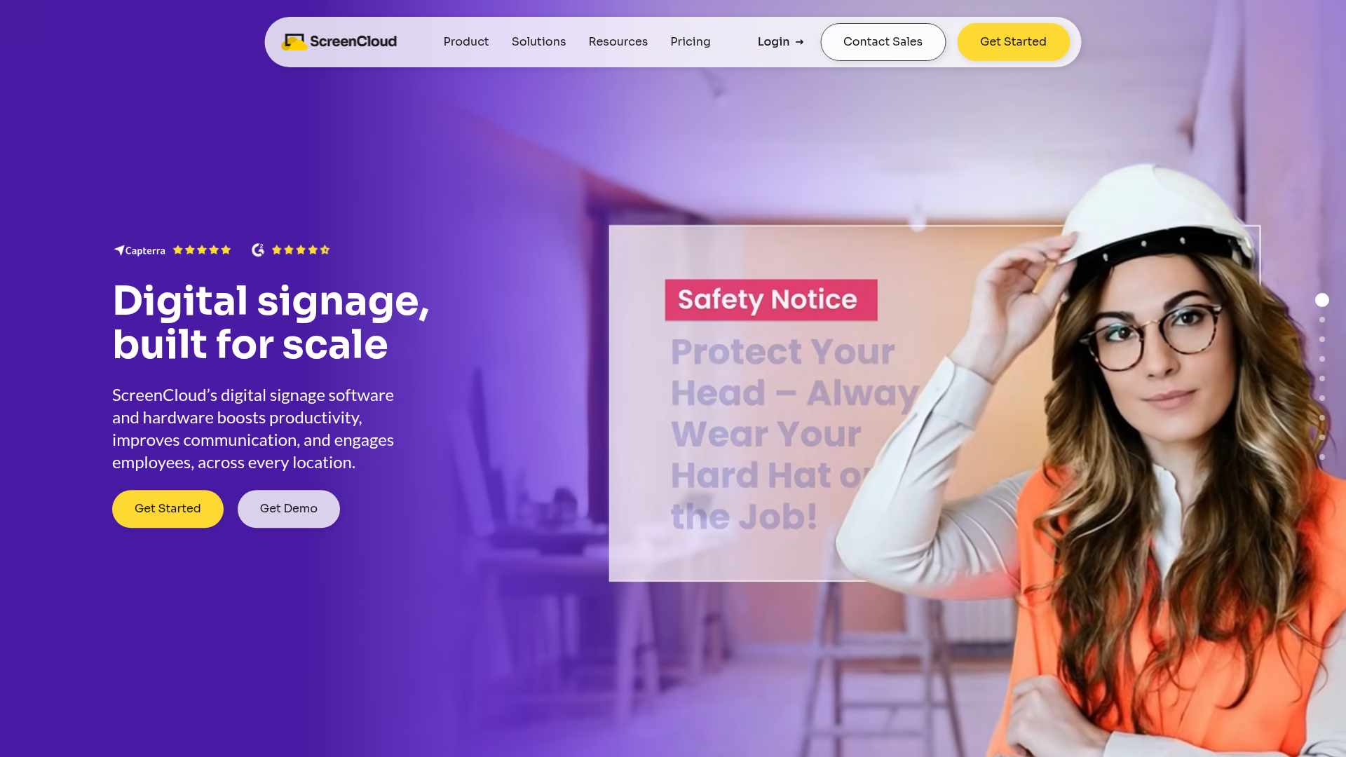 ScreenCloud digital signage software homepage