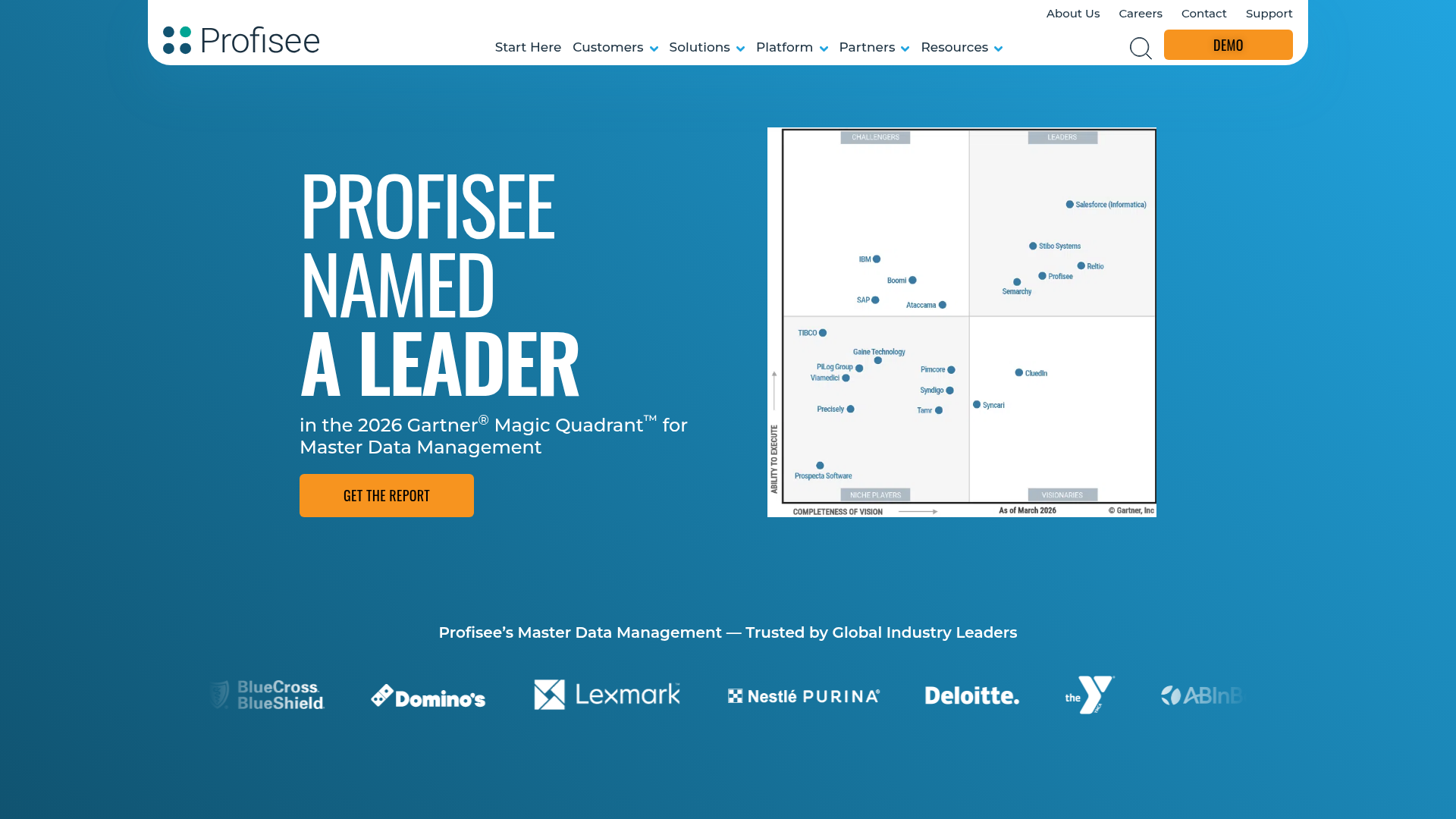 Profisee master data management platform homepage