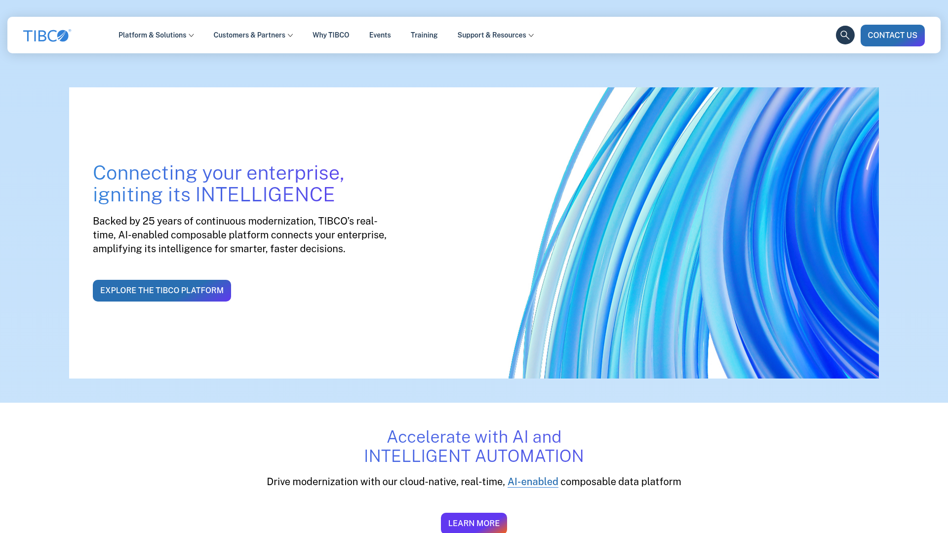 TIBCO EBX data management homepage