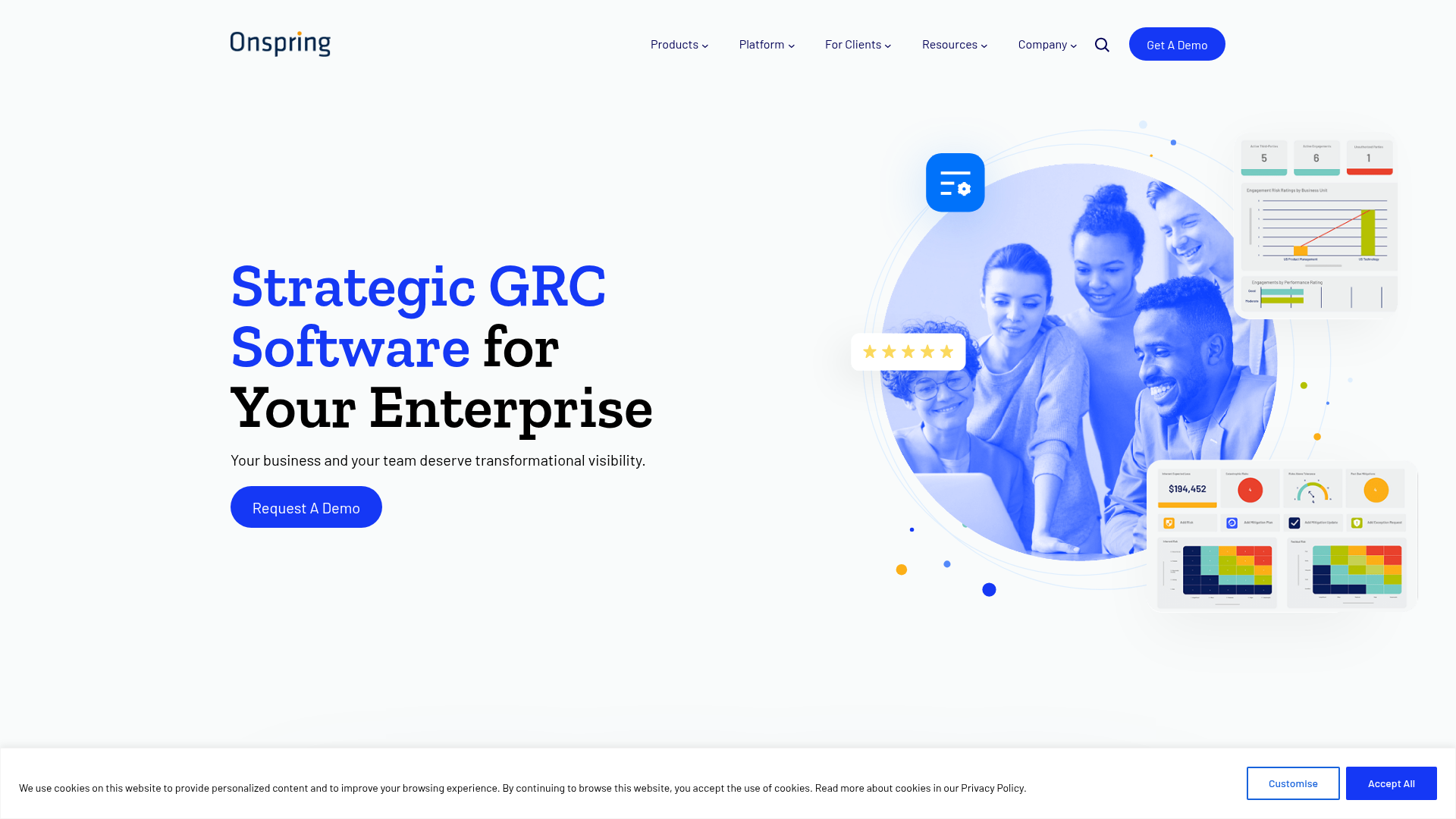 Onspring no-code GRC platform