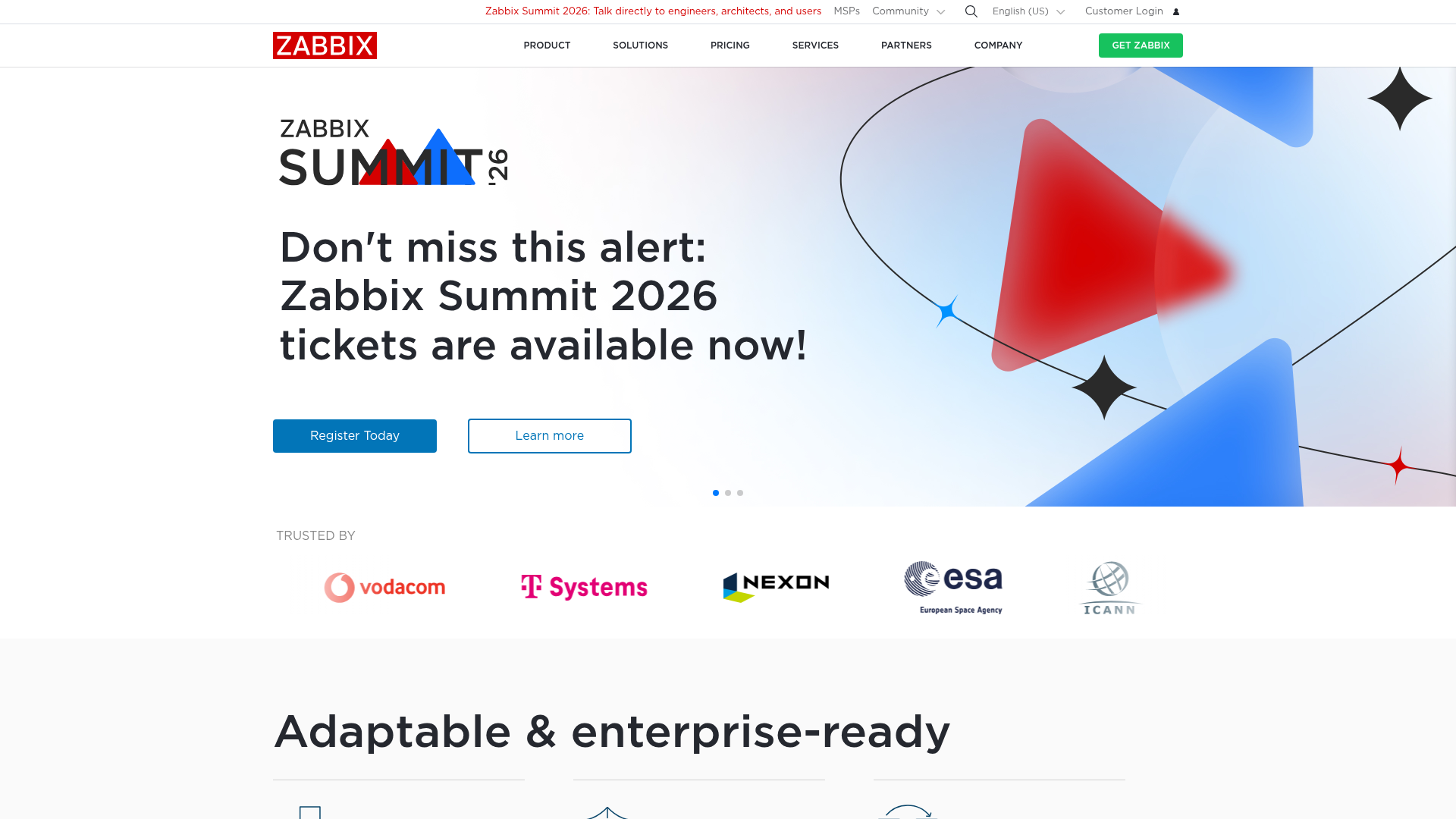 Zabbix open source monitoring dashboard