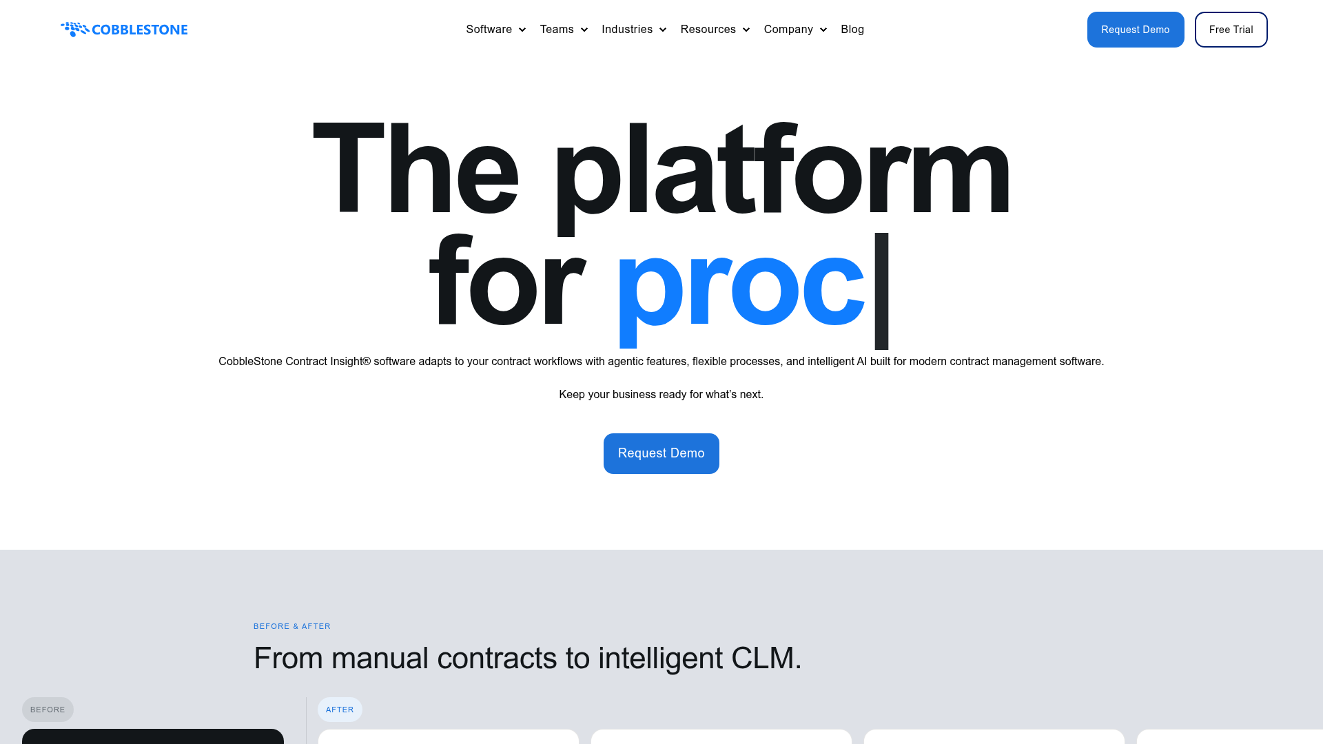 CobbleStone Contract Insight vendor and contract management