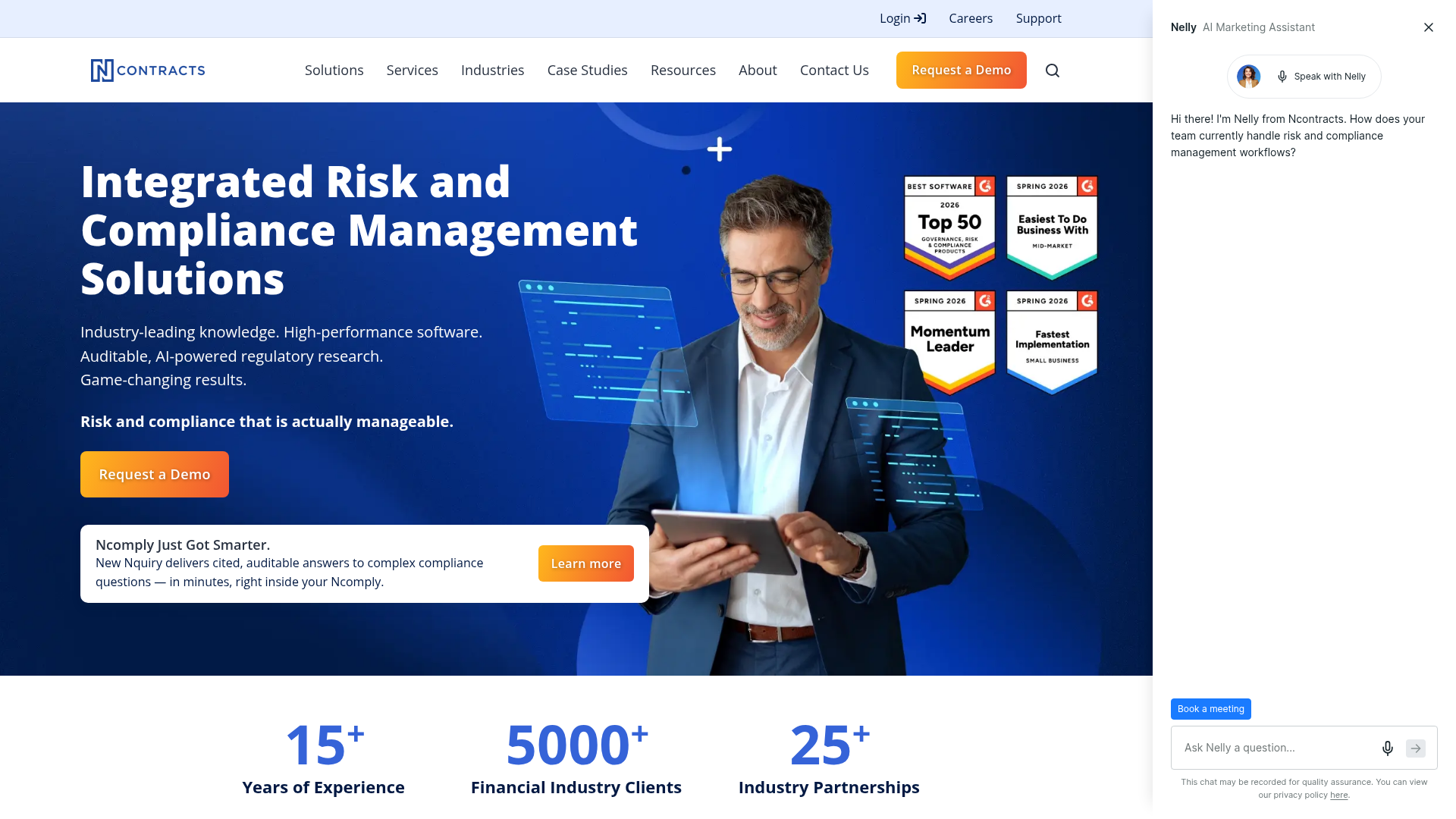 Ncontracts risk, compliance, and vendor management for financial institutions