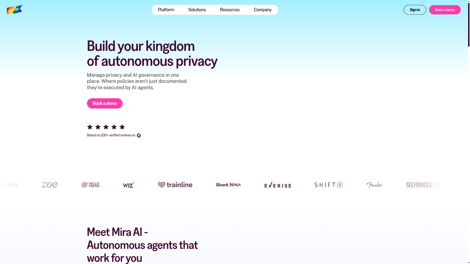 MineOS privacy and compliance automation platform