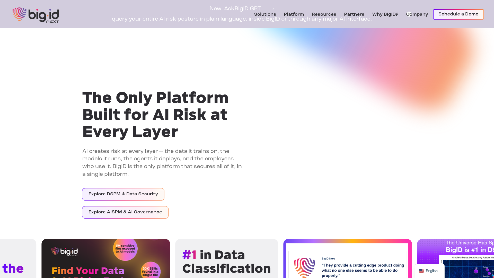 BigID data discovery and security platform