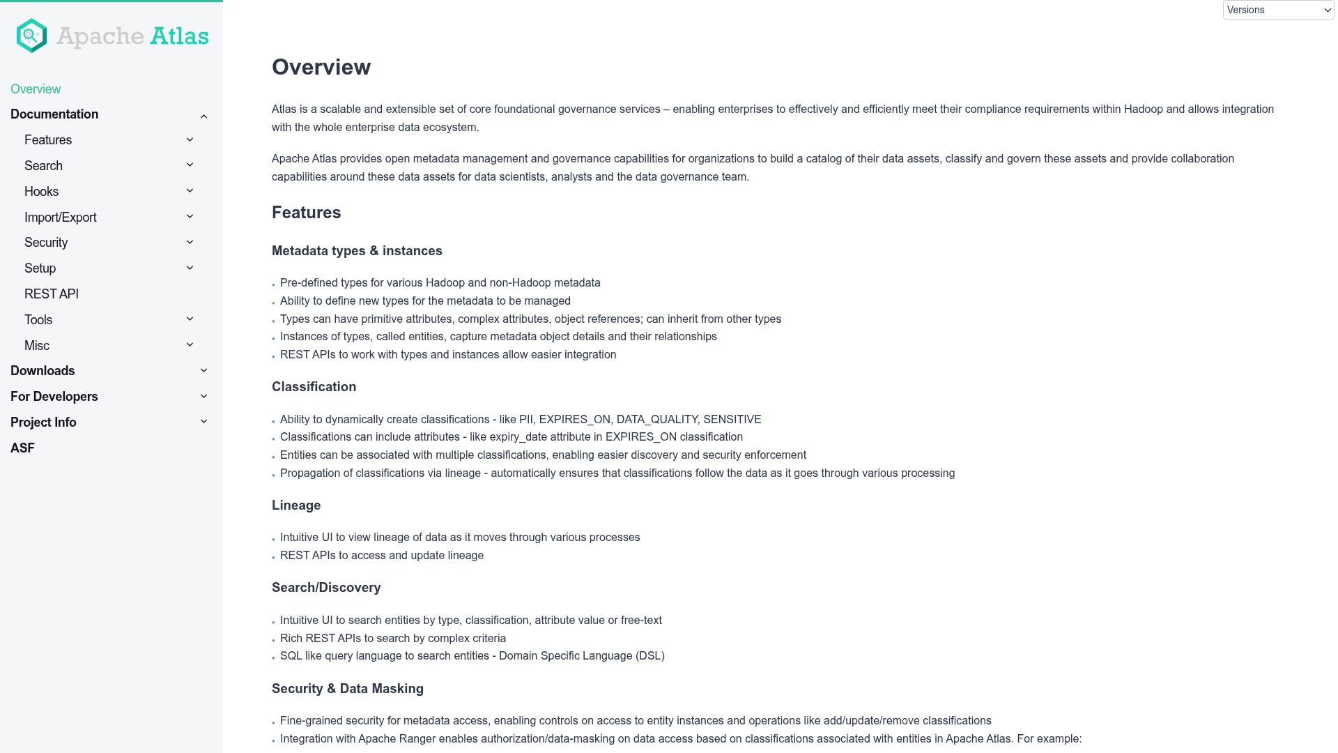 Apache Atlas open-source metadata management framework
