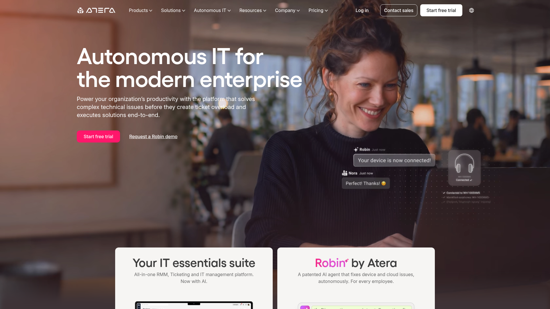 Atera IT management platform dashboard