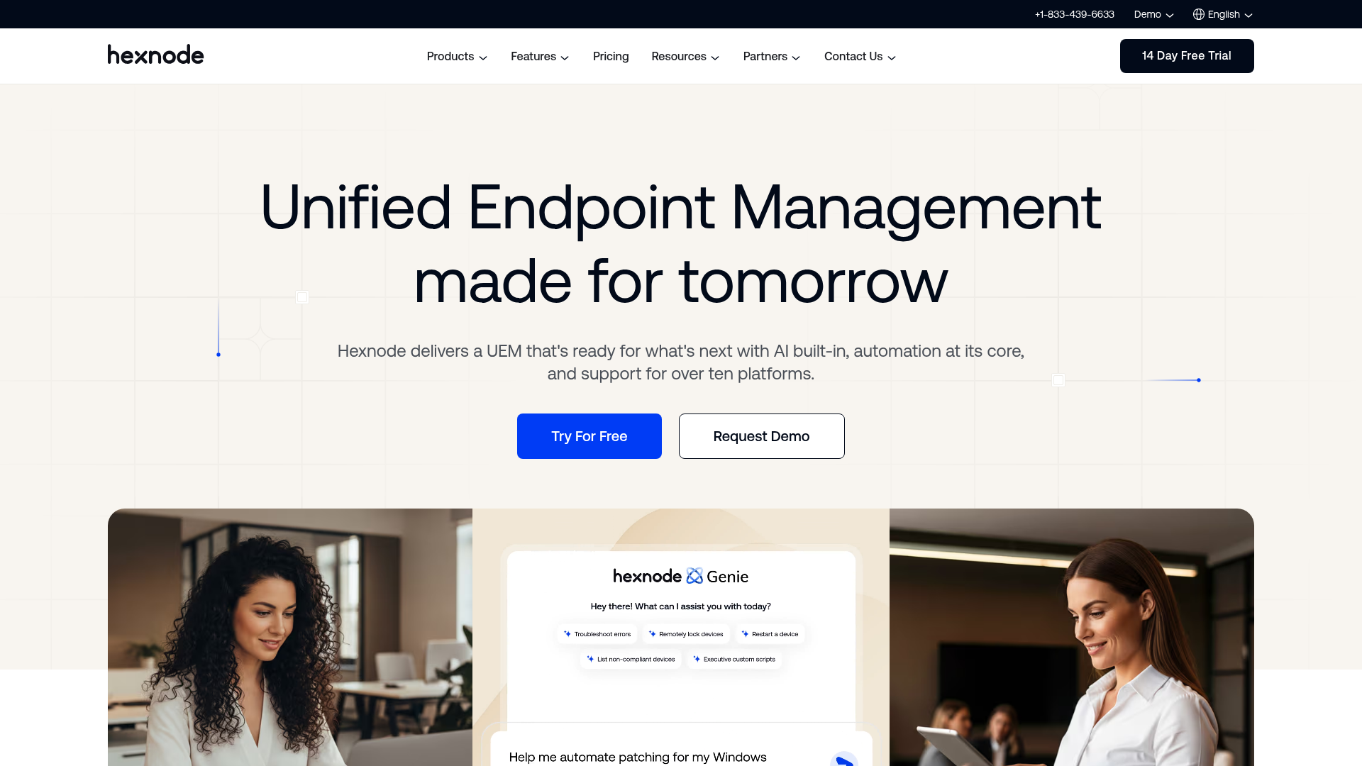 Hexnode UEM cross-platform device management console