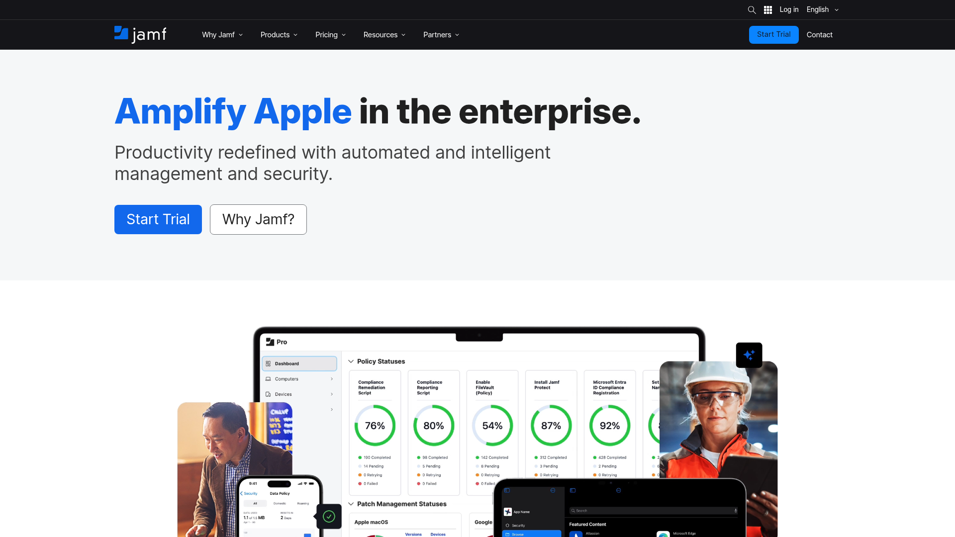 Jamf Apple device management and security dashboard