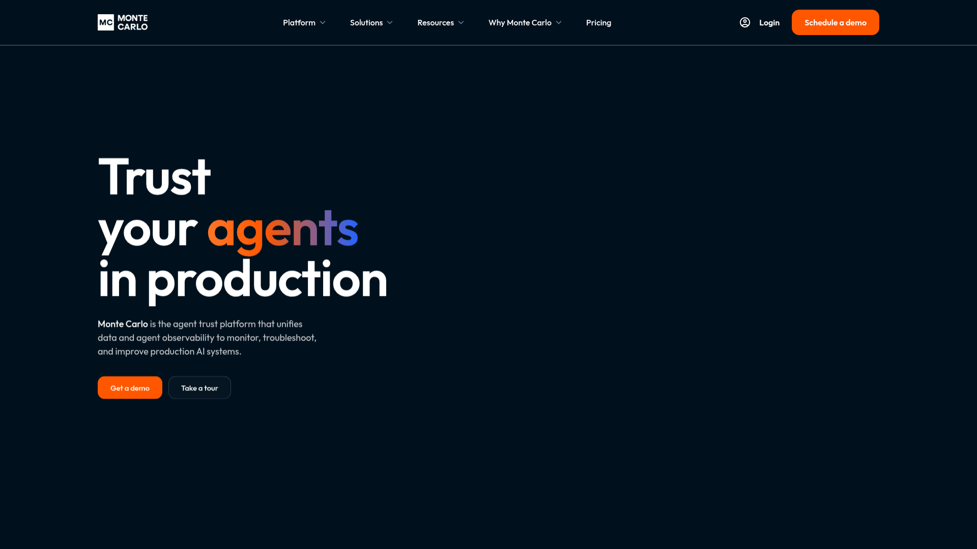 Monte Carlo data observability platform homepage