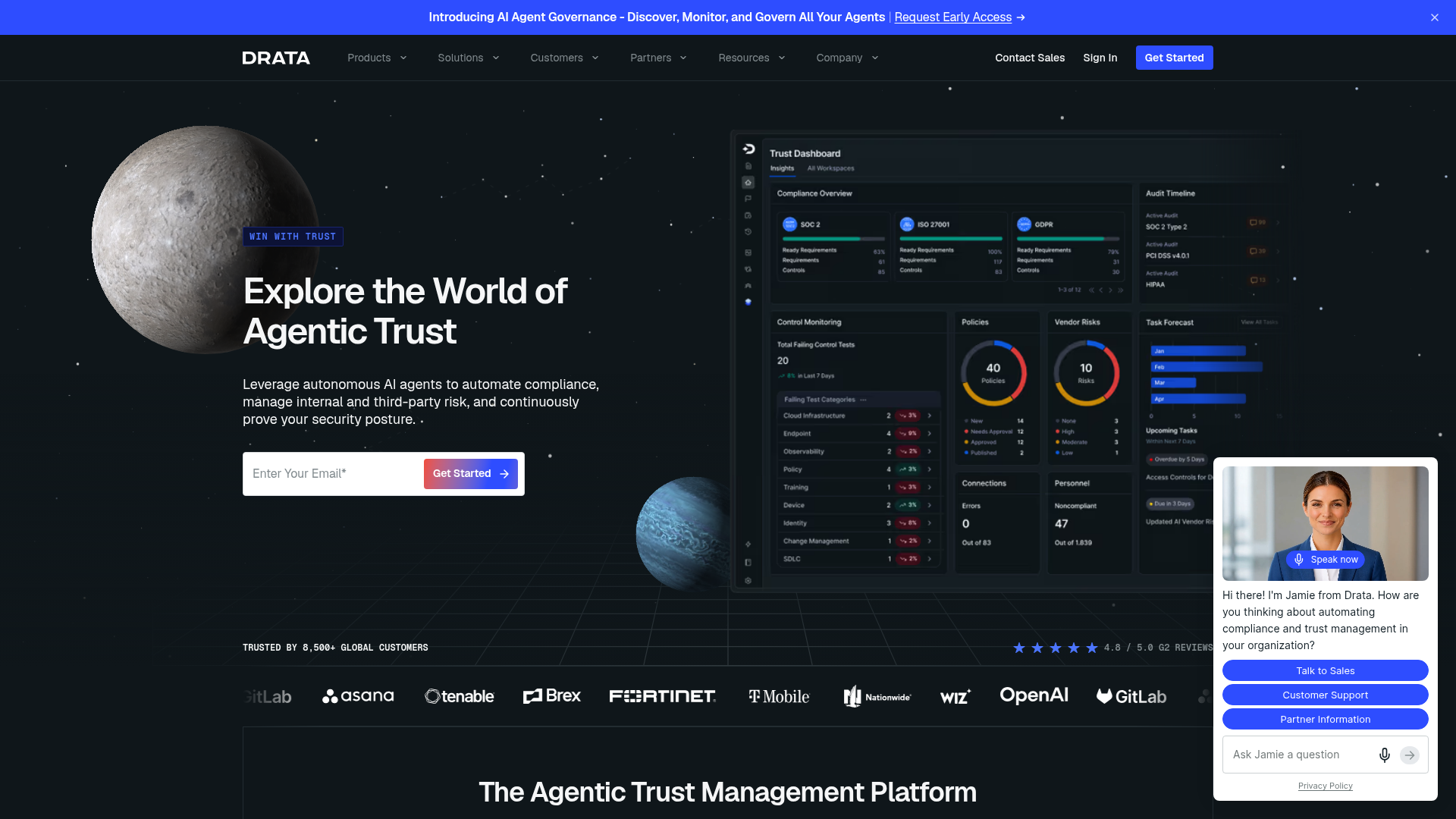 Drata trust management and compliance automation platform