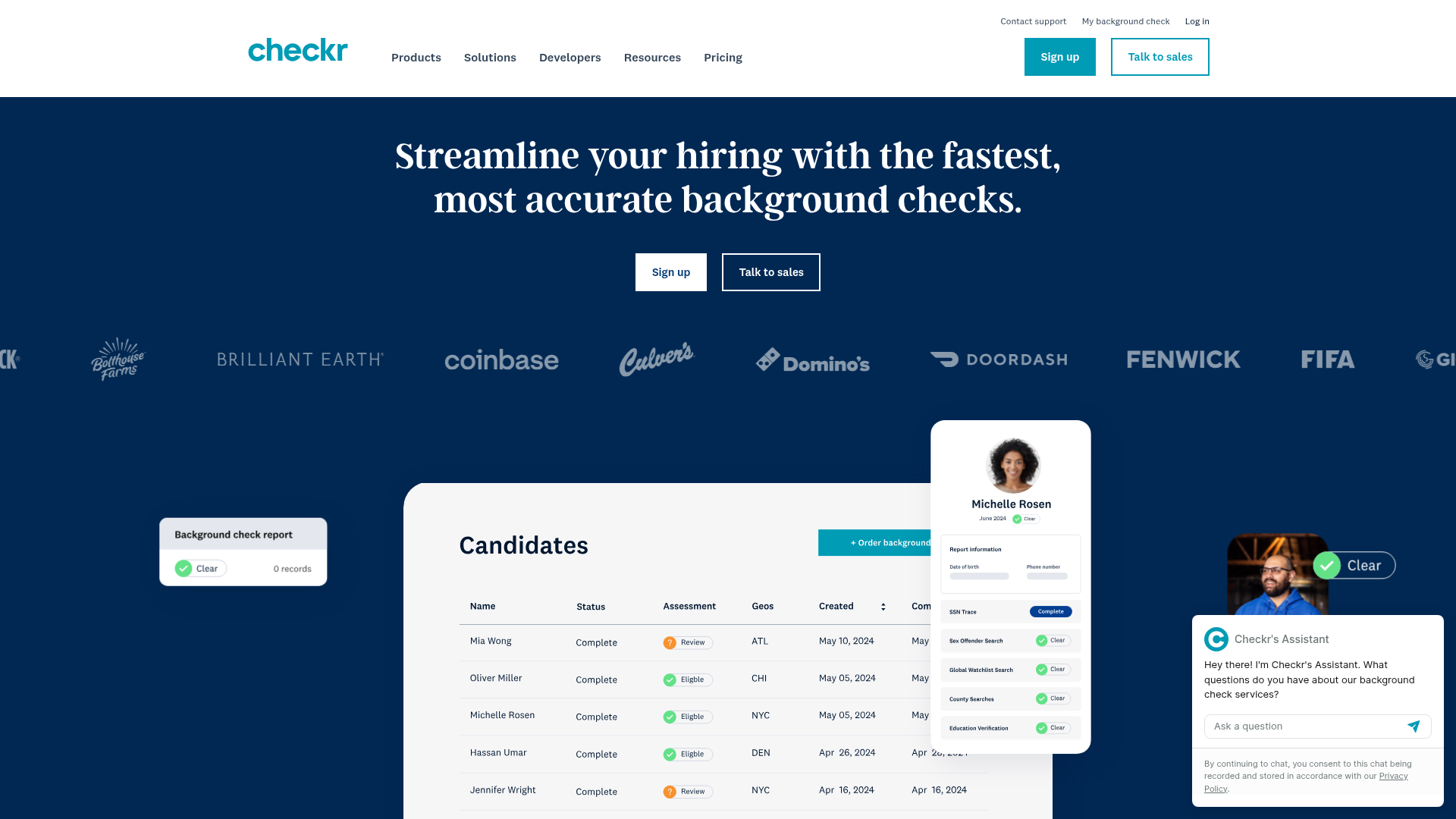 Checkr background check and screening platform