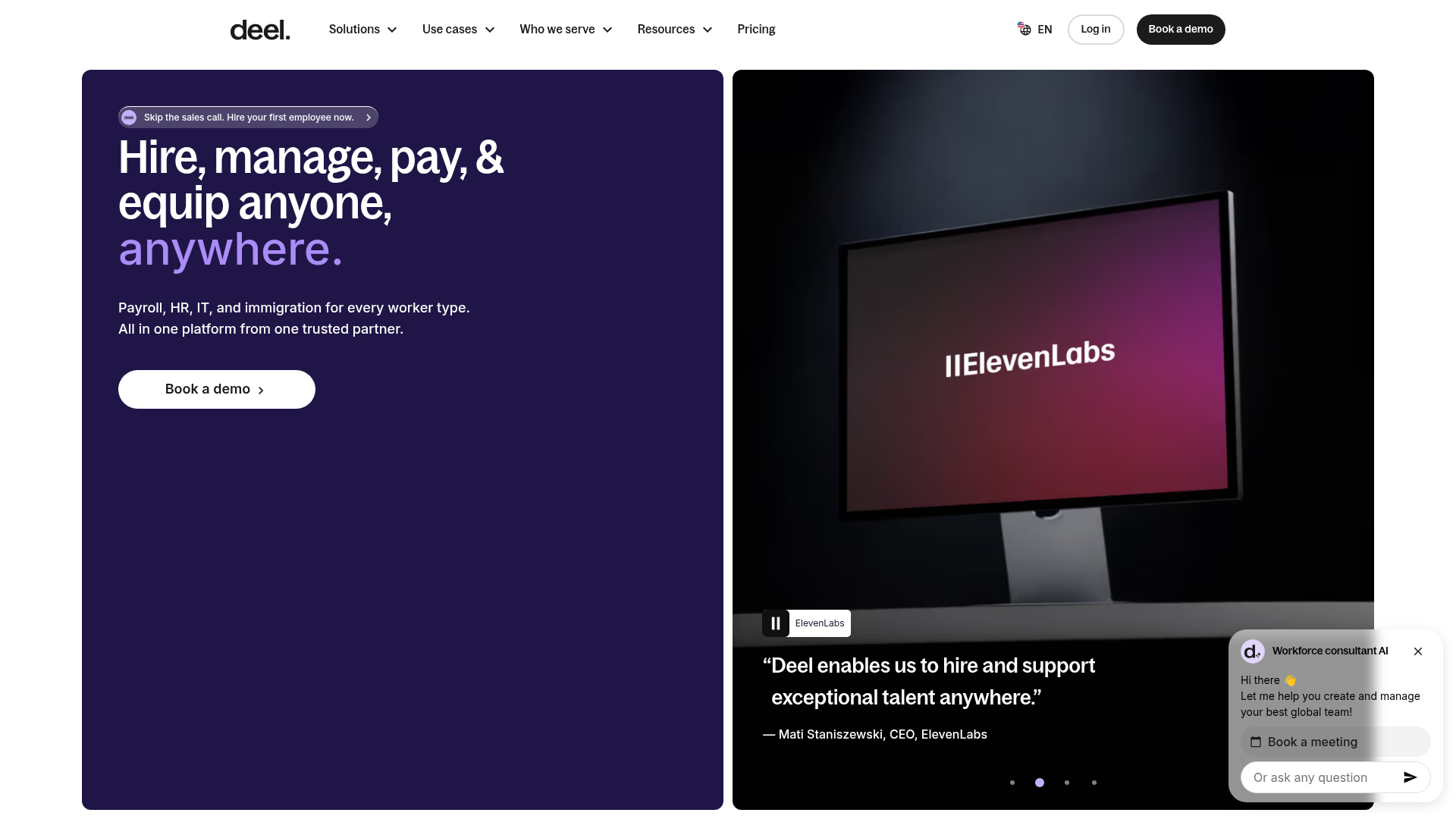 Deel global HR and compliance platform