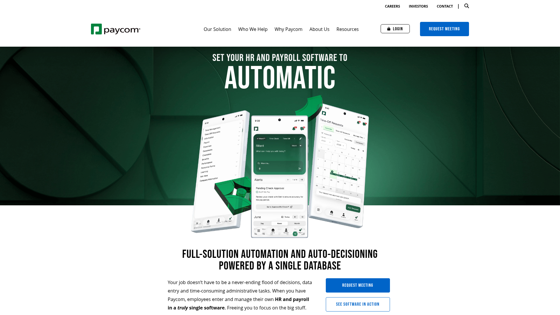 Paycom single-database HCM platform