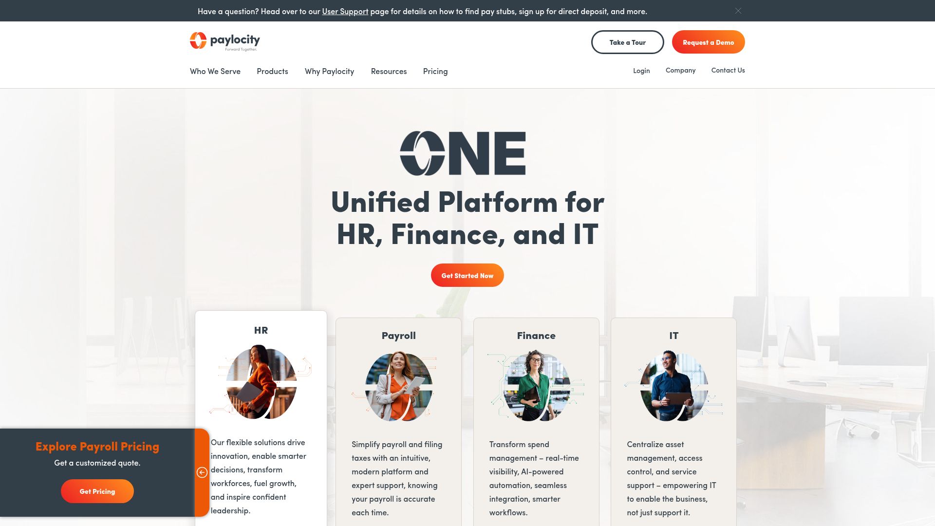 Paylocity HR and payroll platform