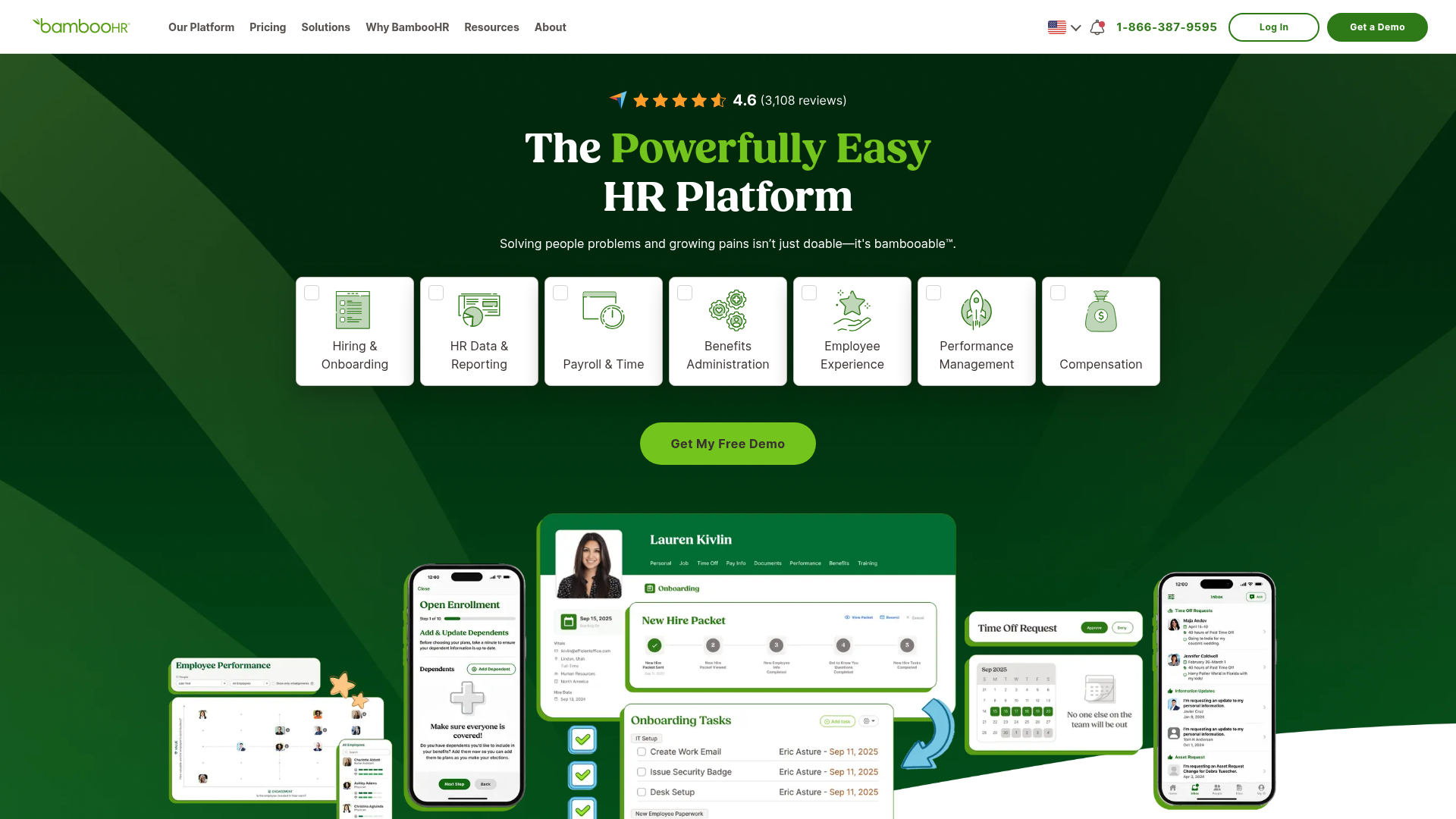 BambooHR HRIS dashboard