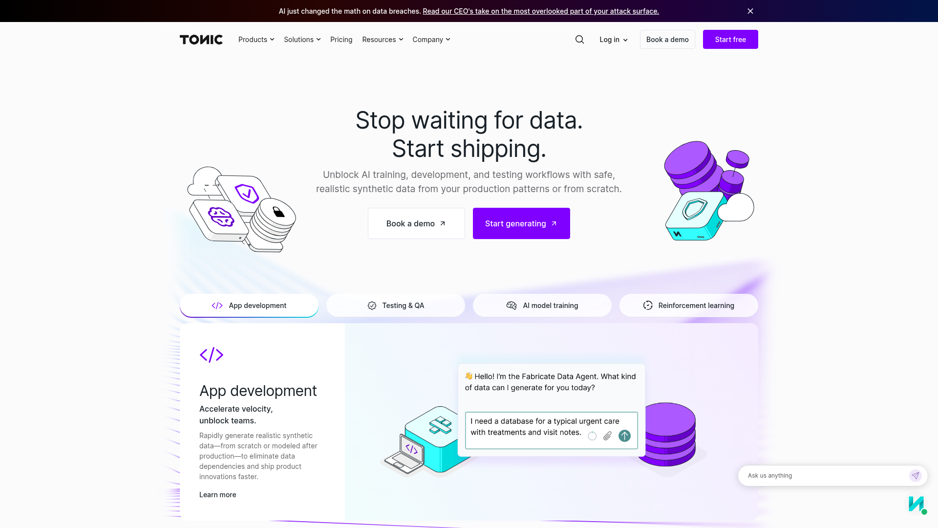 Tonic.ai synthetic data platform