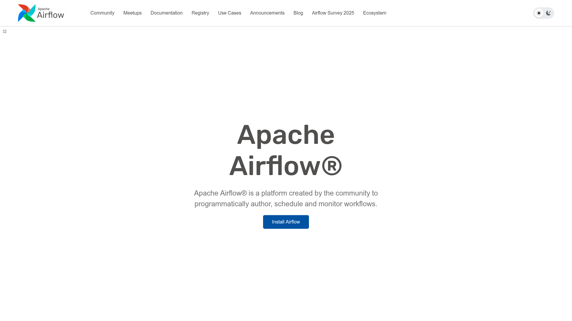 Apache Airflow open-source workflow orchestration