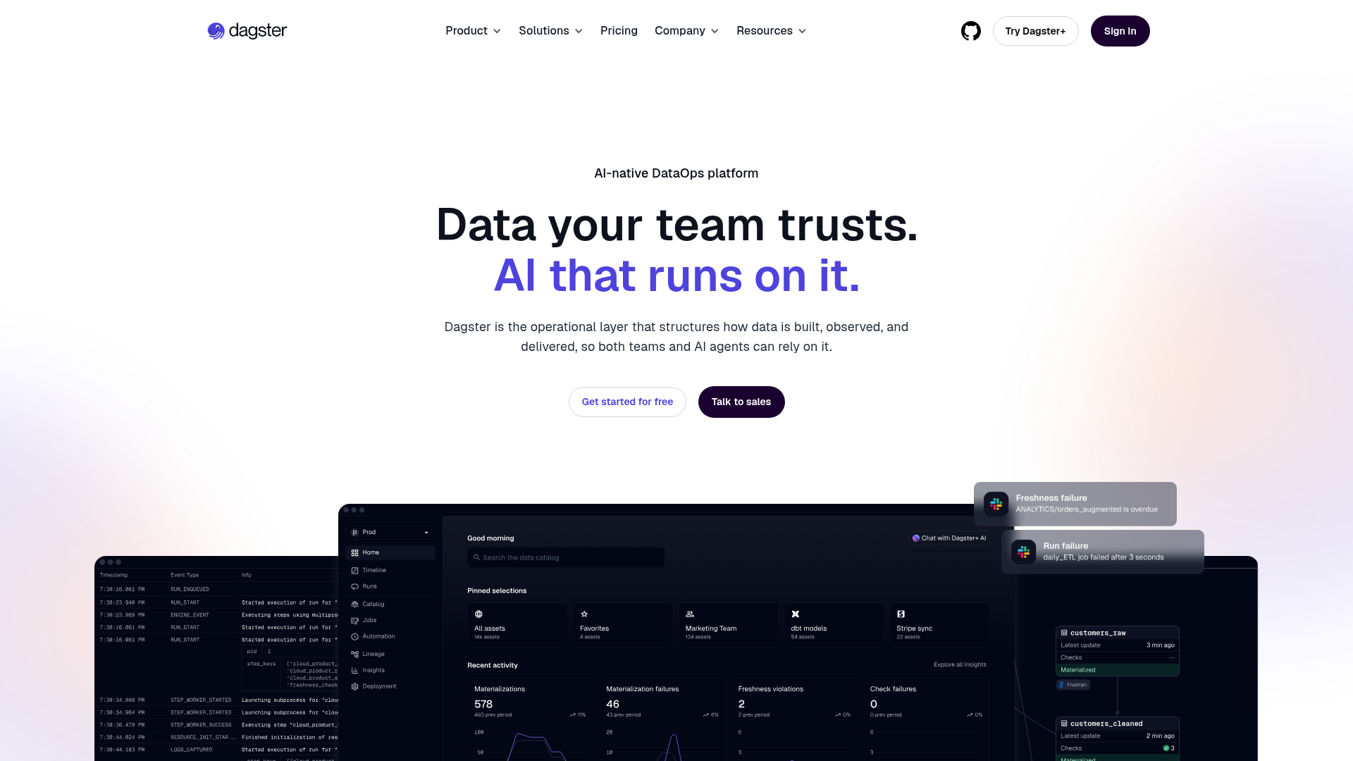 Dagster asset-based data orchestration platform