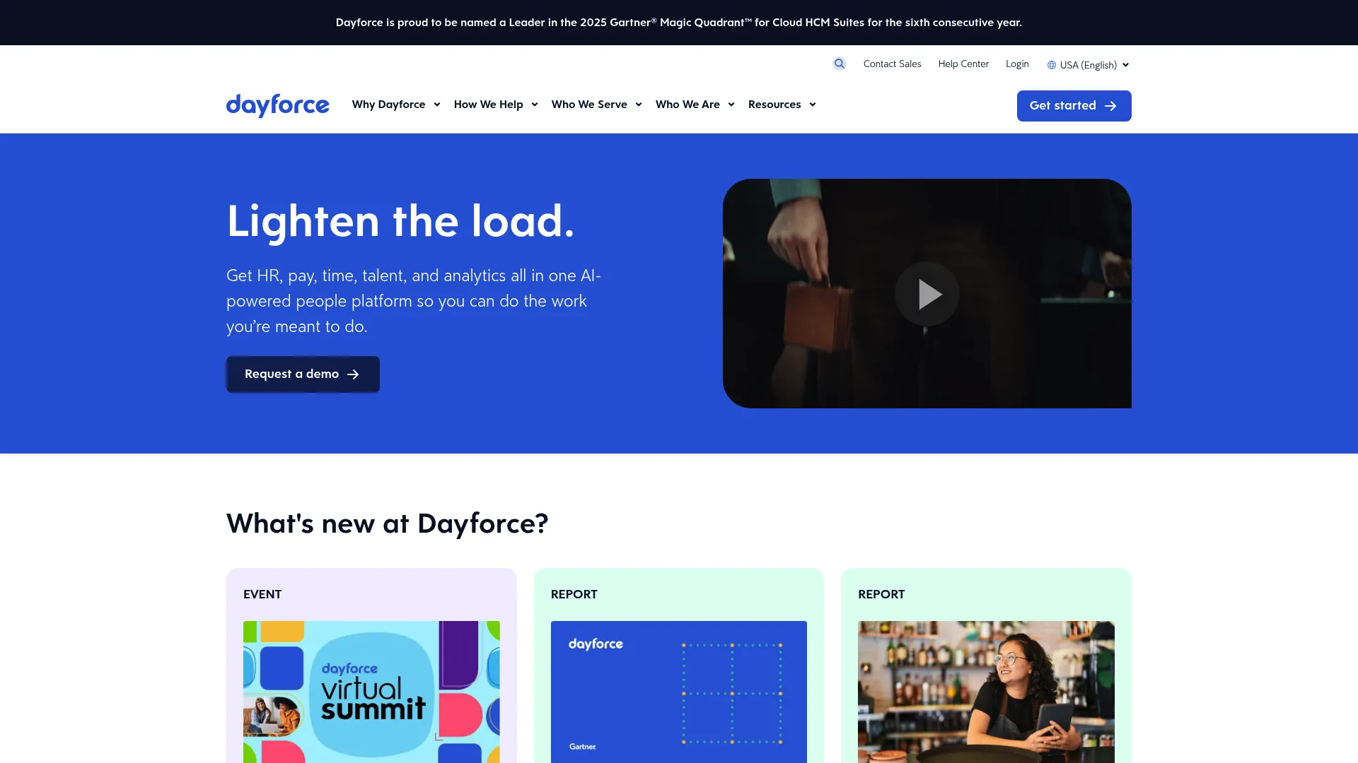 Dayforce HCM and workforce management platform homepage