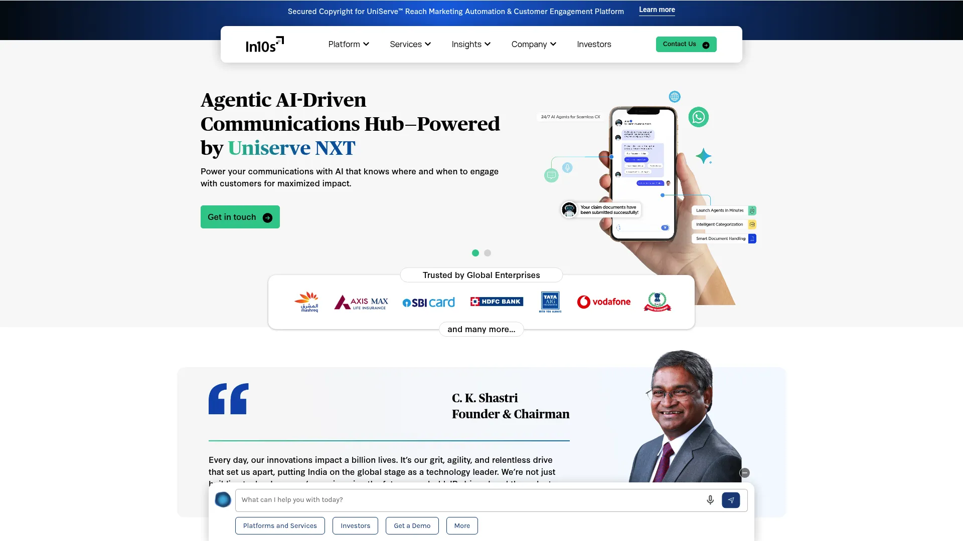 UniServe NXT digital CCM and CXM suite
